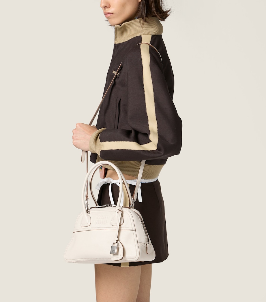 Miu Miu Nappa Leather Vivant Top-Handle Bag Neutral Image 5