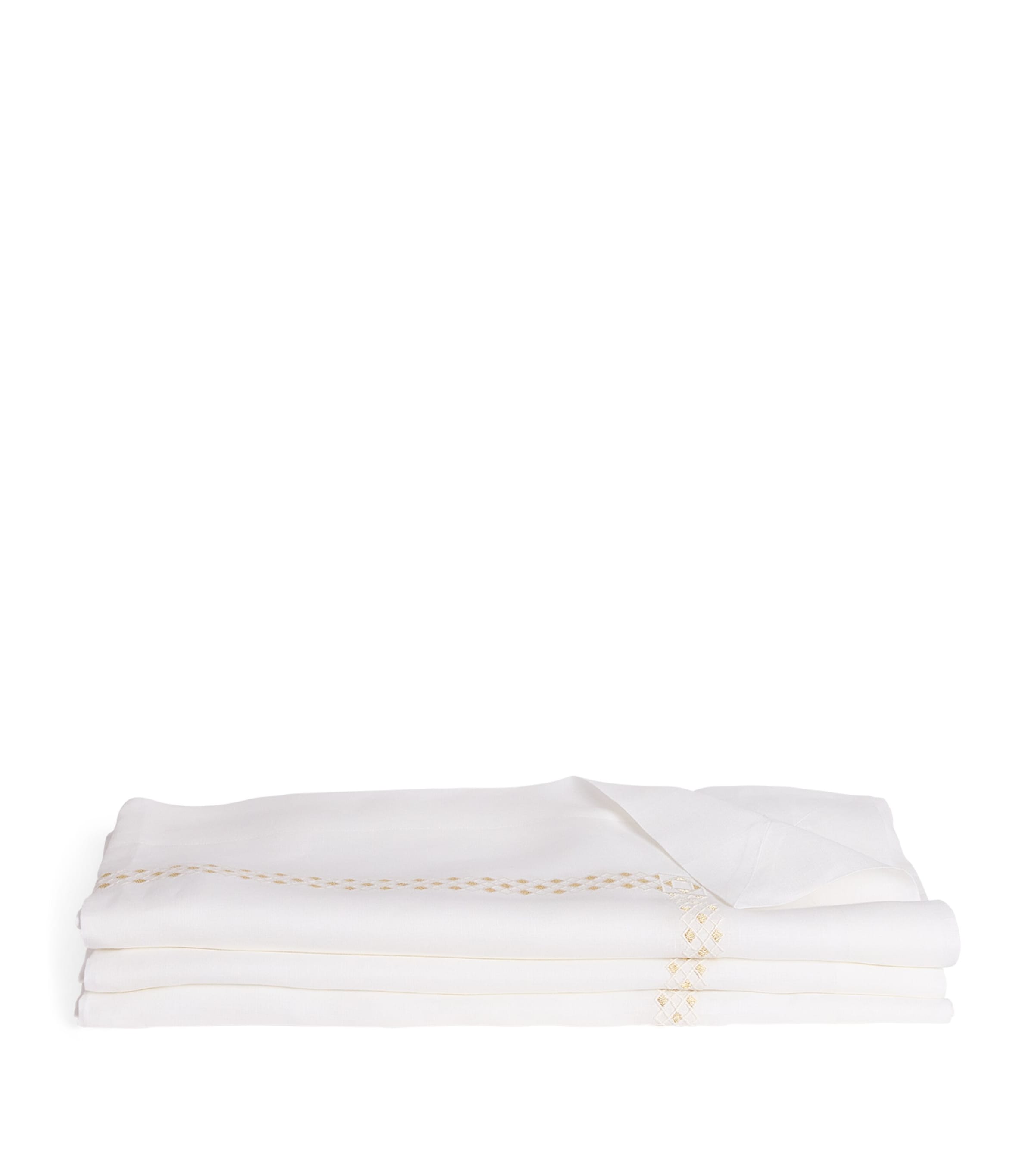 Dea Linen Embroidered Liri Tablecloth In White