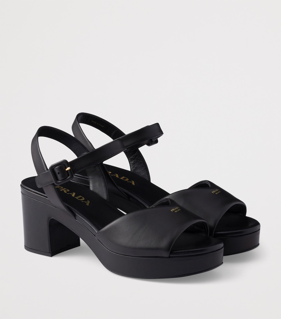 Leather Padded Heeled Sandals 65 F0002 Image 2