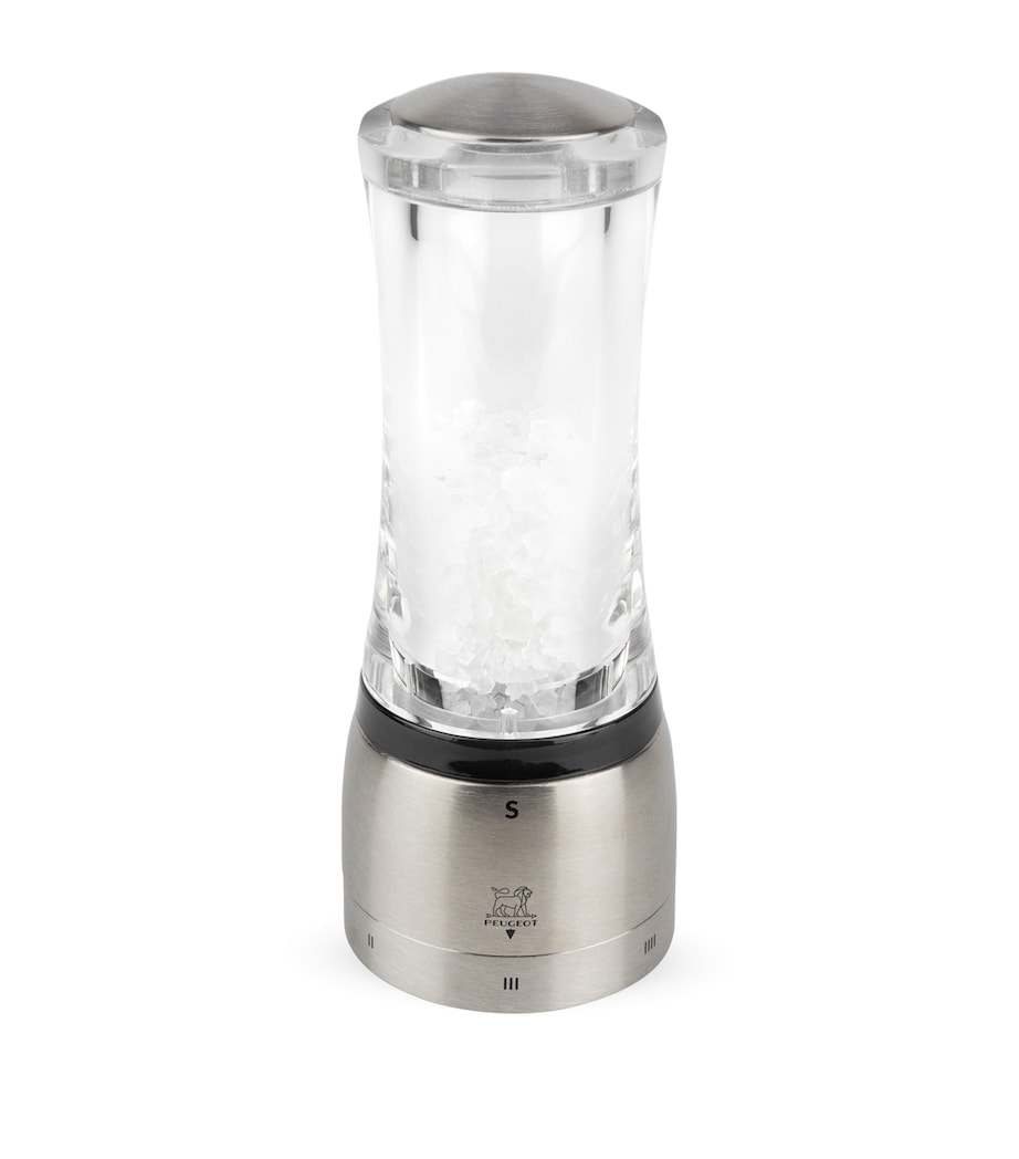 Peugeot Stainless Steel Daman Salt Mill (21cm) Black/acrylic Image 1