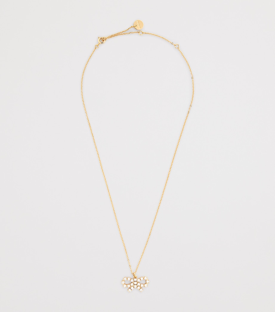 Embellished Bow Necklace GOLD Image 3