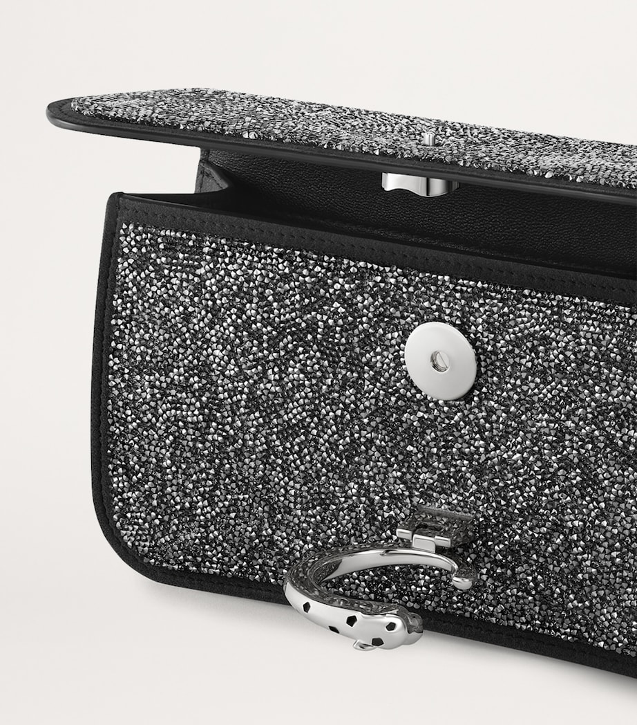 Mini Embellished Panthère de Cartier Cross-Body Bag SILVER & BLACK Image 4