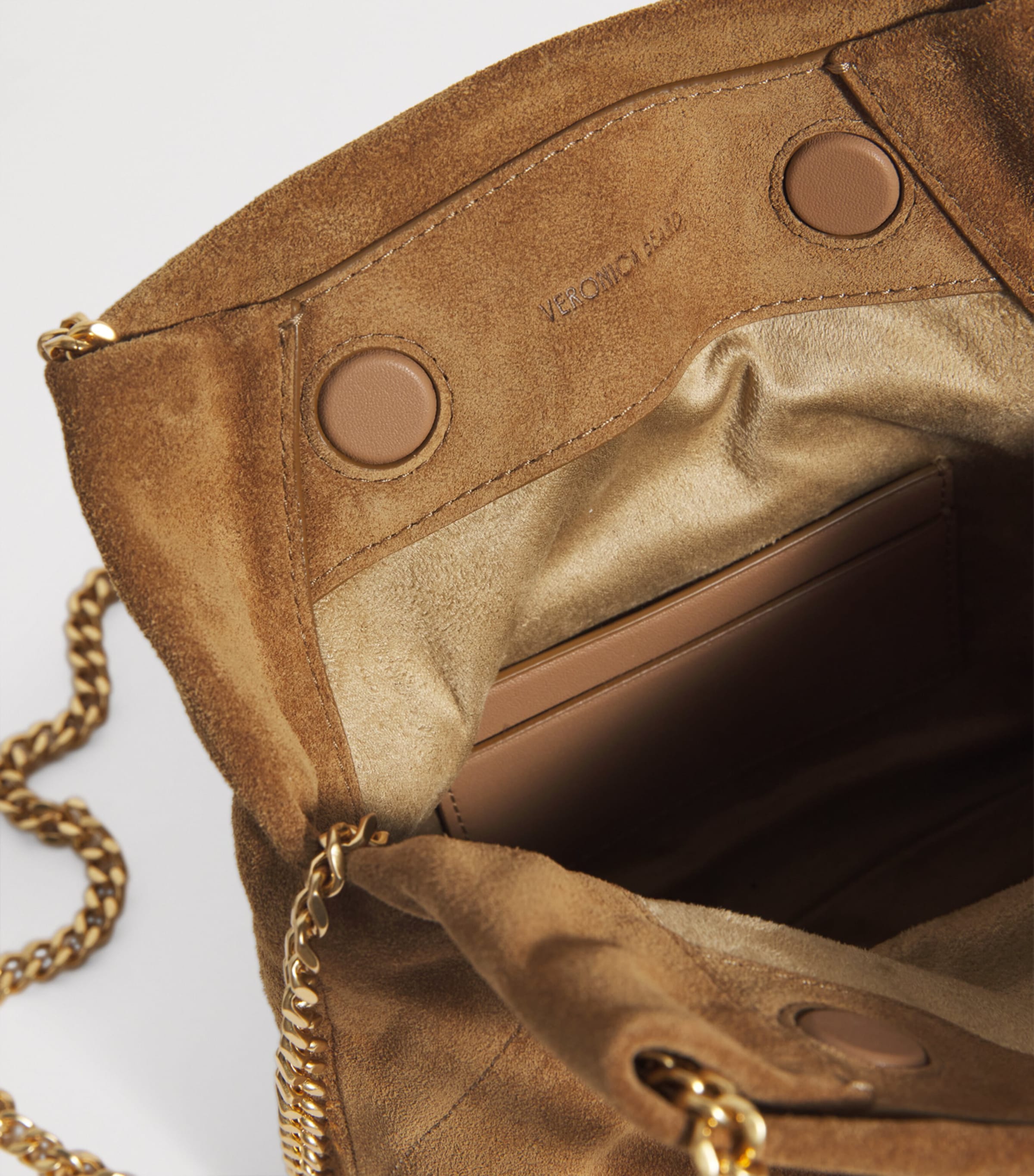 Small Suede Slouch Top-Handle Bag ACORN Image 4