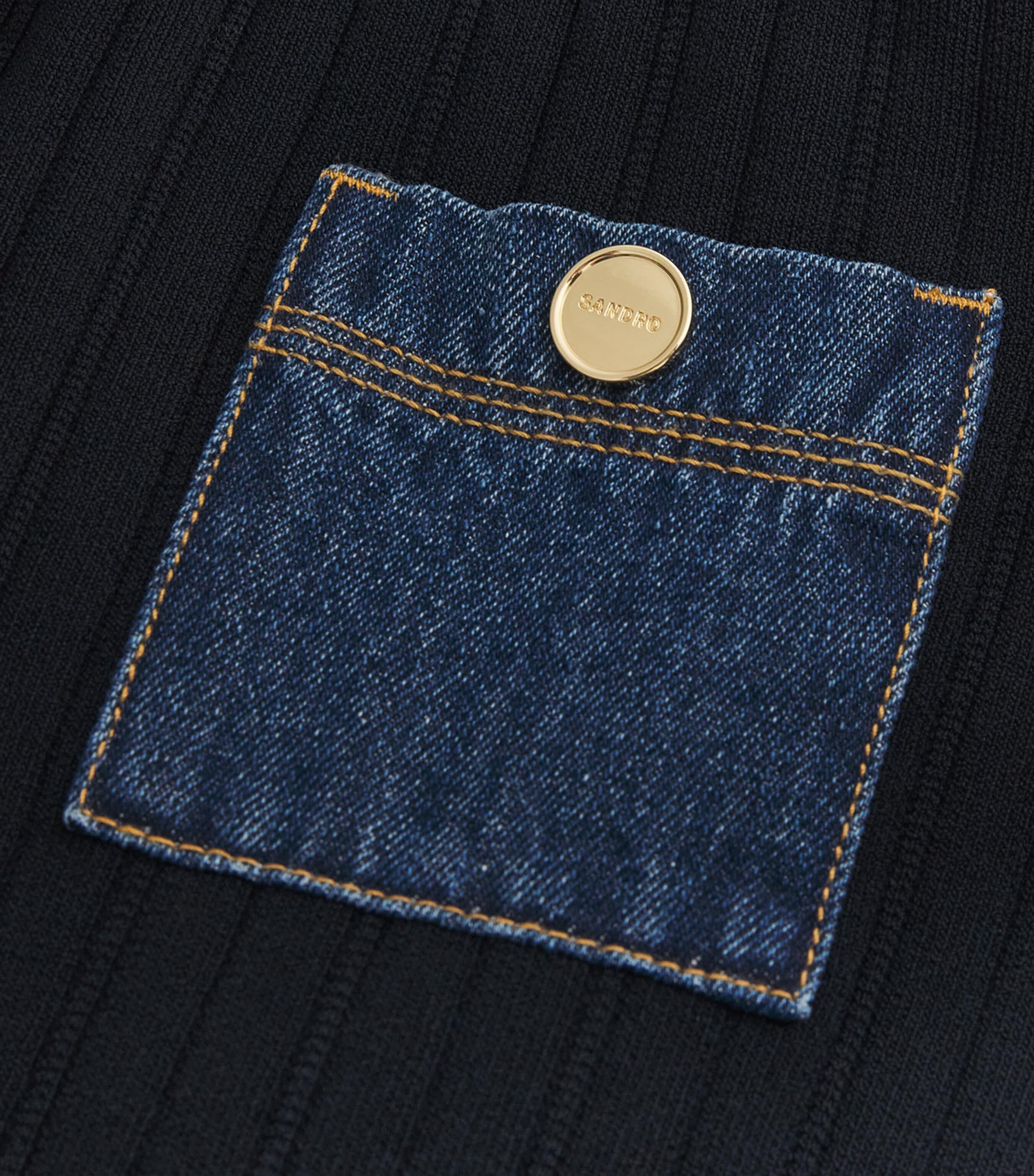 Knitted Mini Skirt NAVY BLUE Image 5