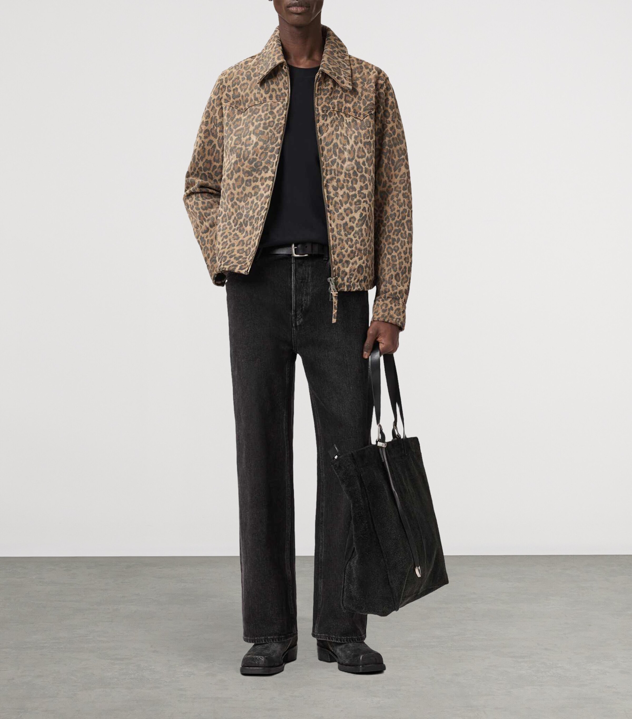 Suede Leopard Dellcot Jacket PEANUT BROWN Image 3