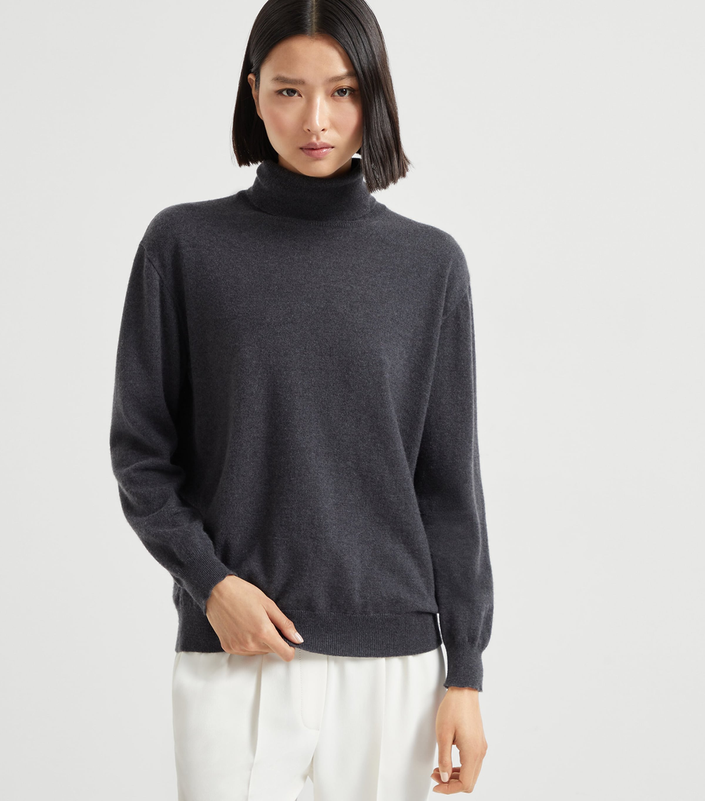 Brunello Cucinelli Womens Cashmere High-Neck Sweater Image 2