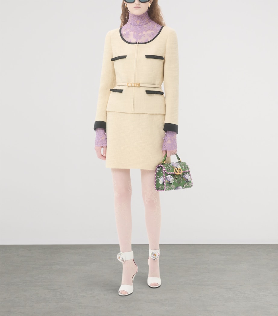 Mini Leather Embellished VSling Top-Handle Bag AAC Image 4