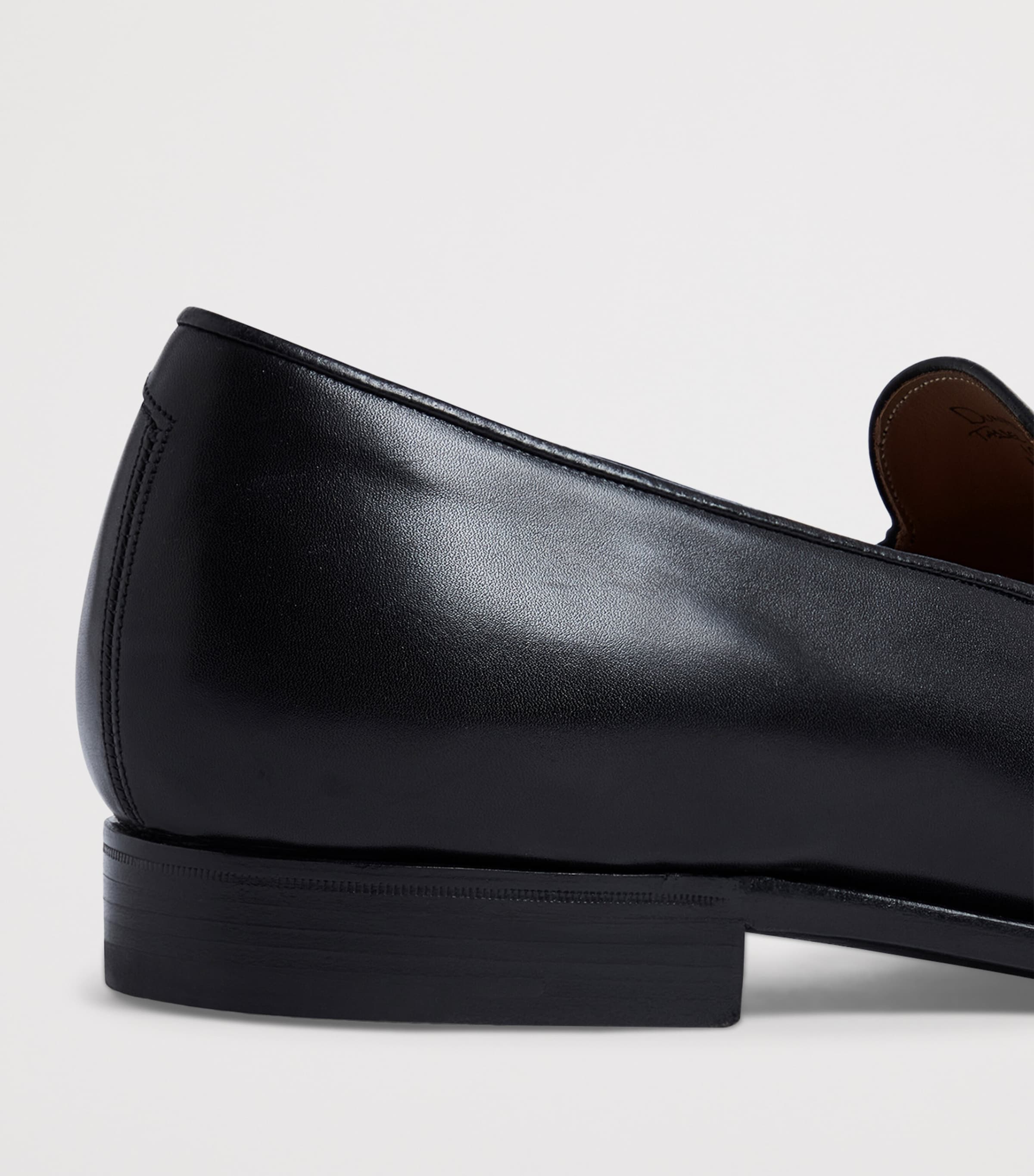 Calf Leather Tassel Loafers 001BLACK Image 8