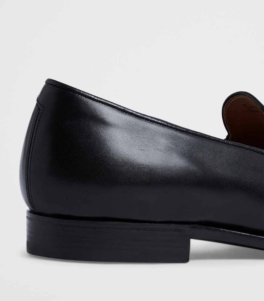 Calf Leather Tassel Loafers 001BLACK Image 8