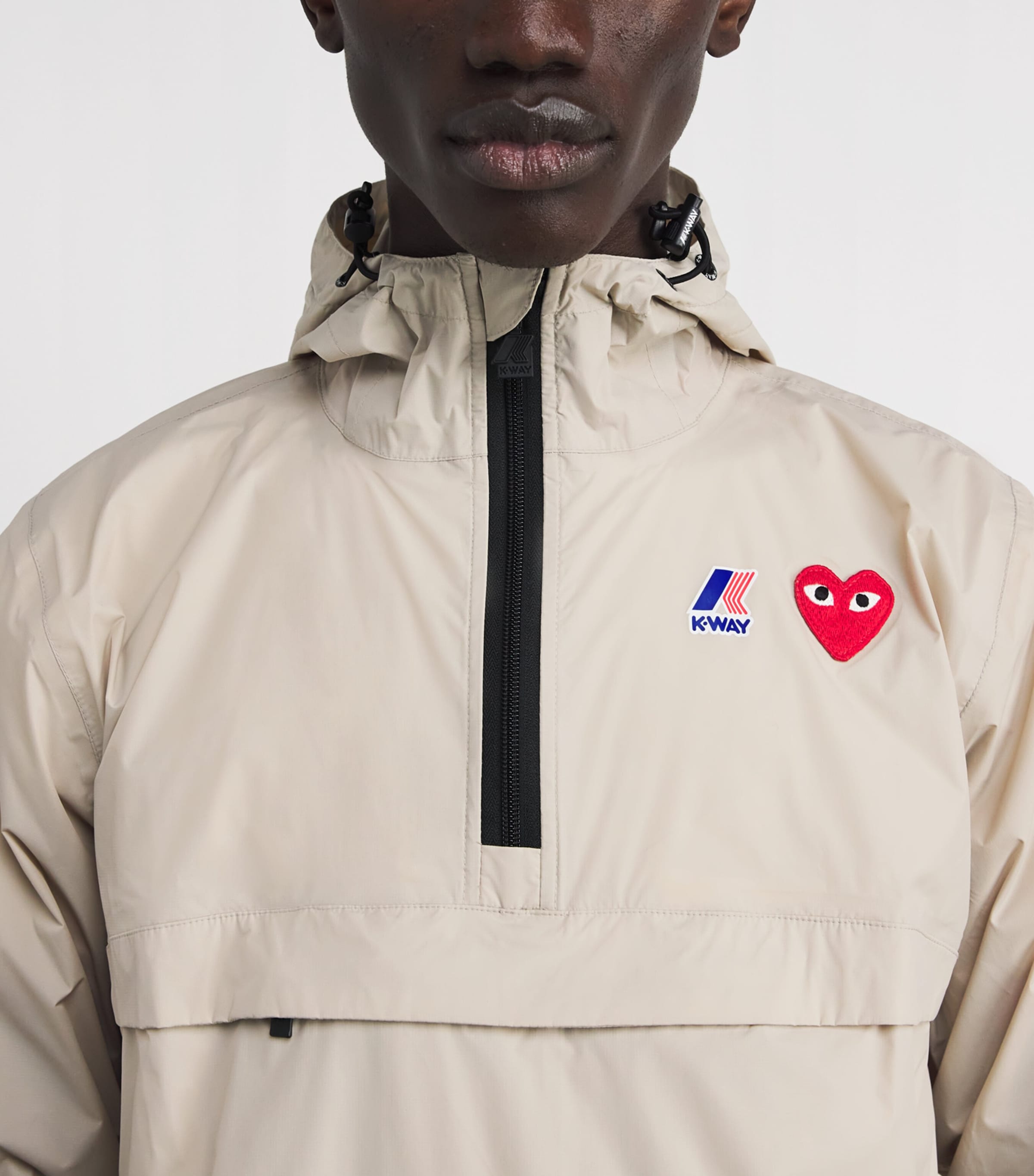 x K-Way Water-Resistant Nylon Jacket 3- BEIGE Image 6