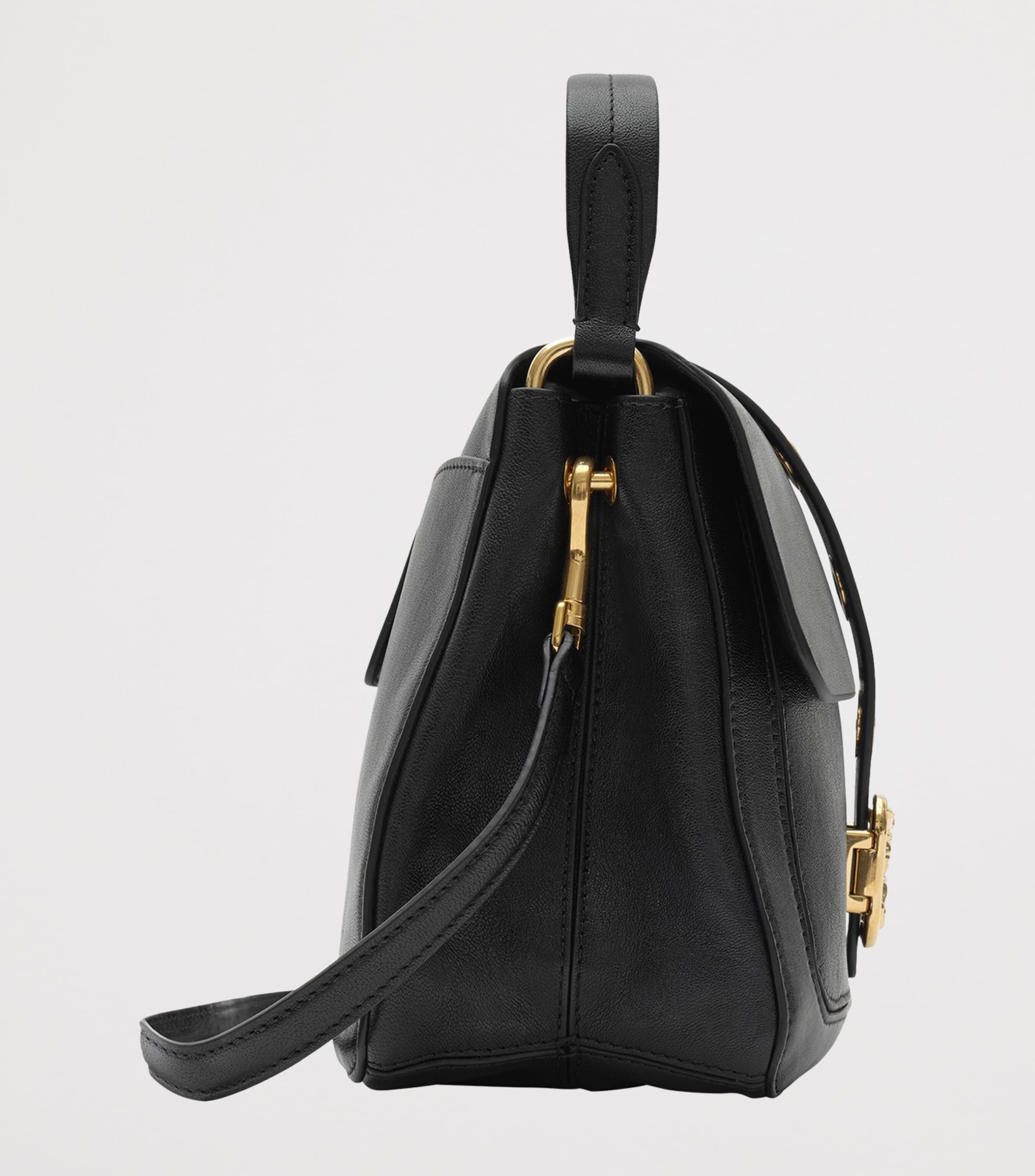 Burberry Small Leather Rider Bag Black Image 3
