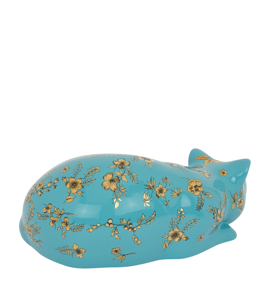 Ceramic Fiorato Cat Ornament MULTI Image 2