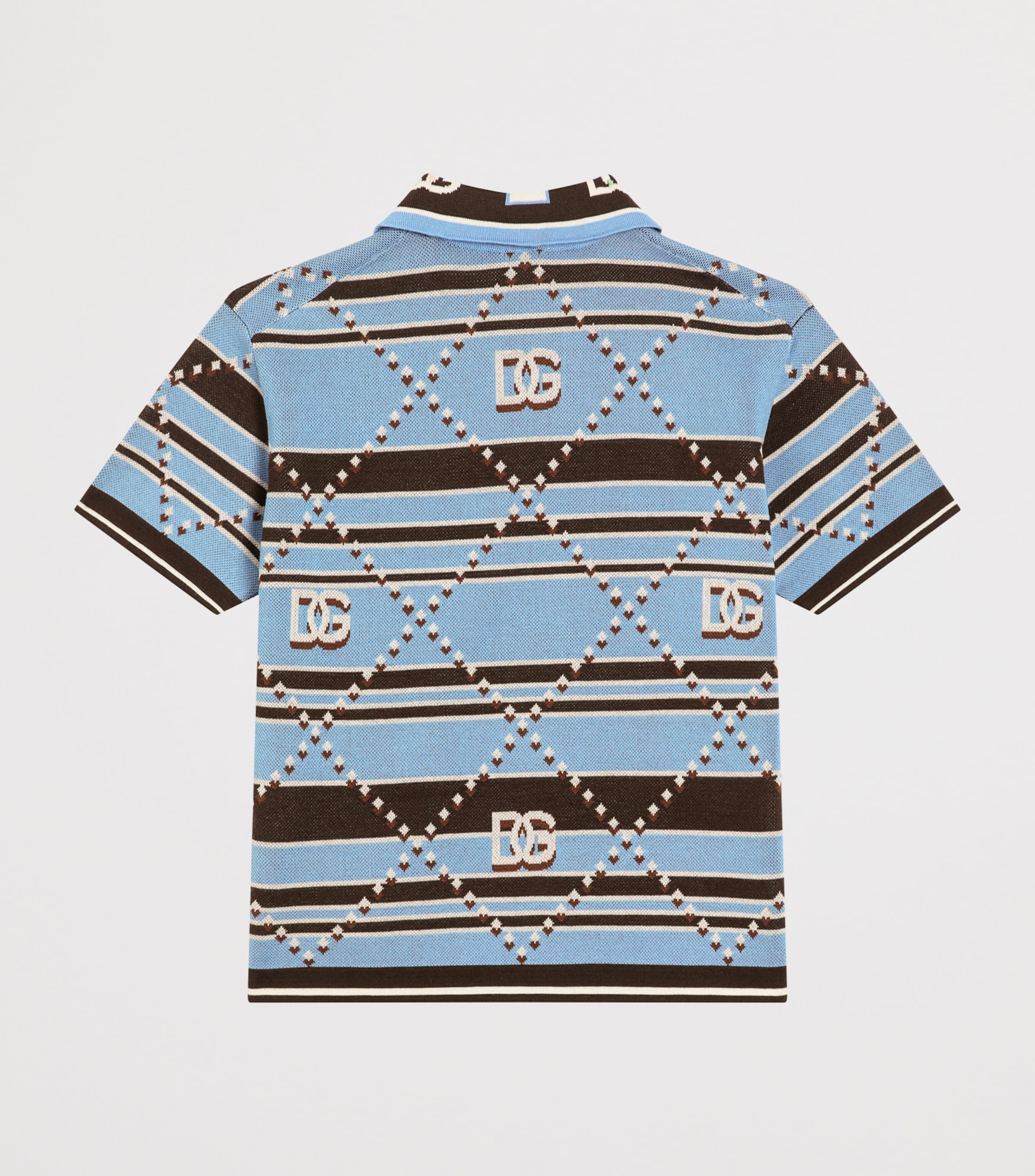 Cotton Polo Shirt (8-12+ Years) B4909-AZZURRO/BI Image 2