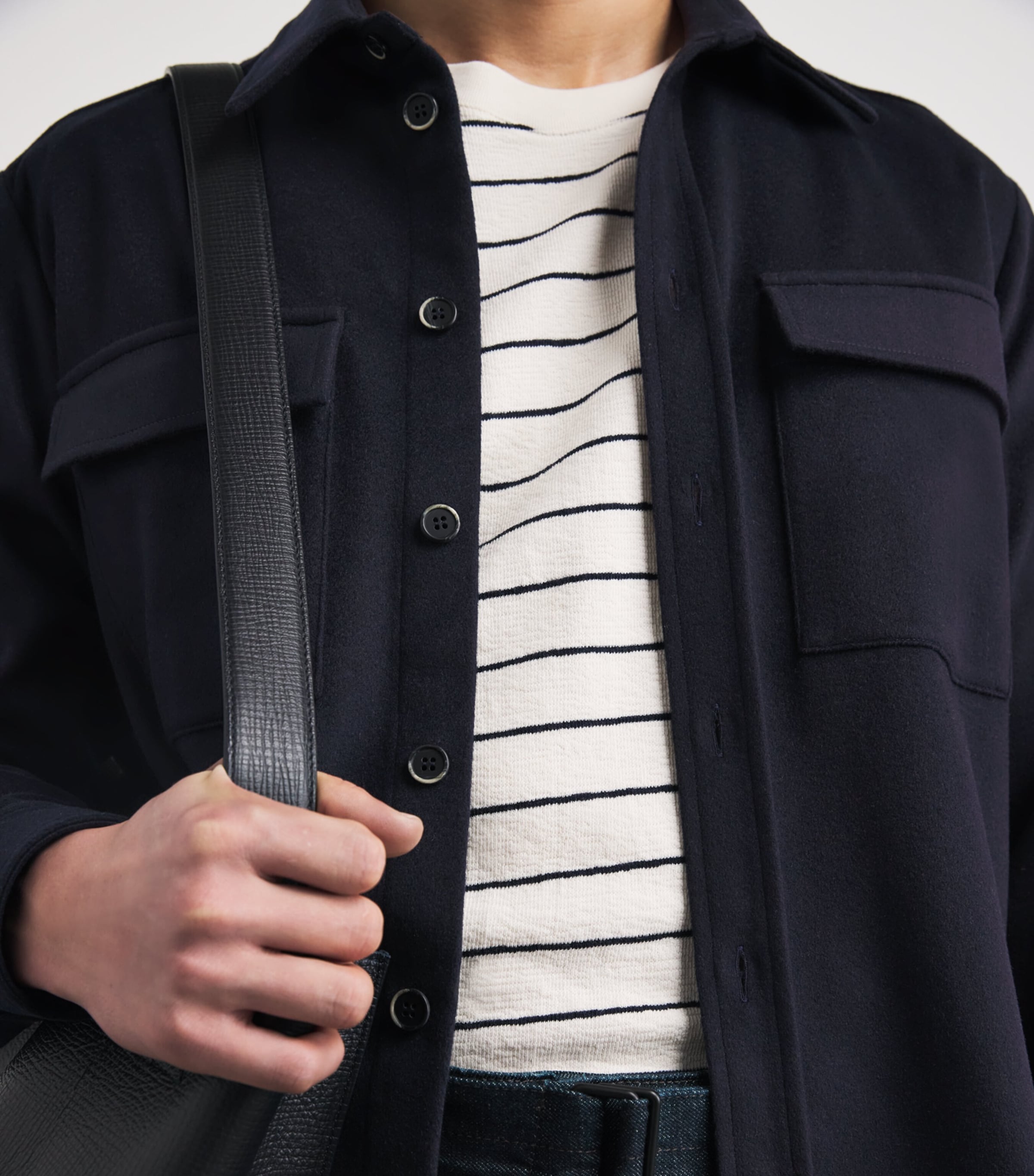 Barena Mens Cashmere Overshirt Image 3