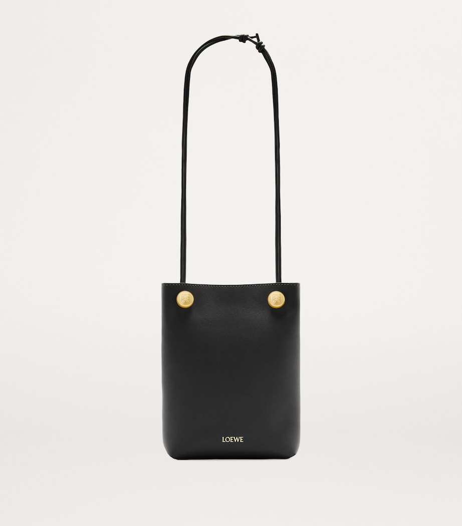 Leather Pebble Cross-Body Bag BLACK Image 4