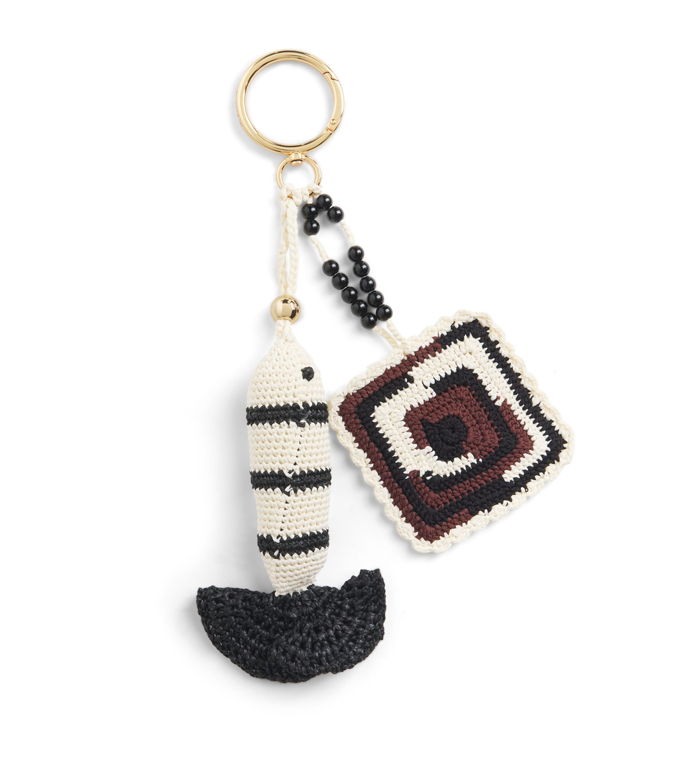 Sandro Paris Crochet Fish Keyring Multi Color Image 1