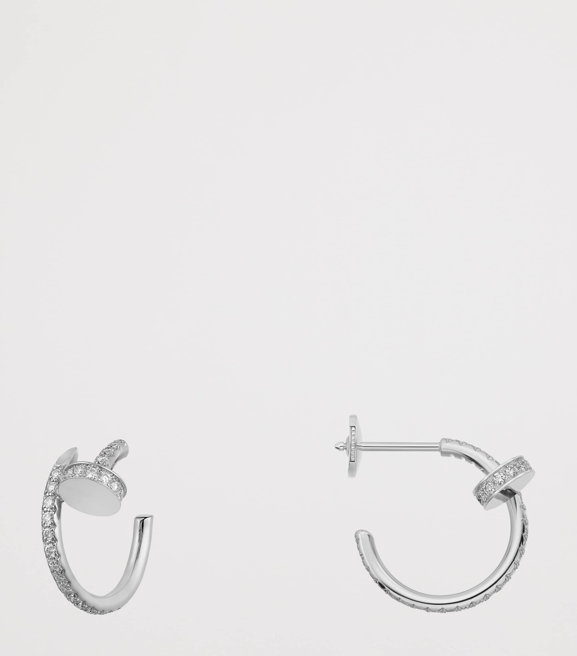 Cartier White Gold and Diamond Juste un Clou Earrings White Gold Image 3