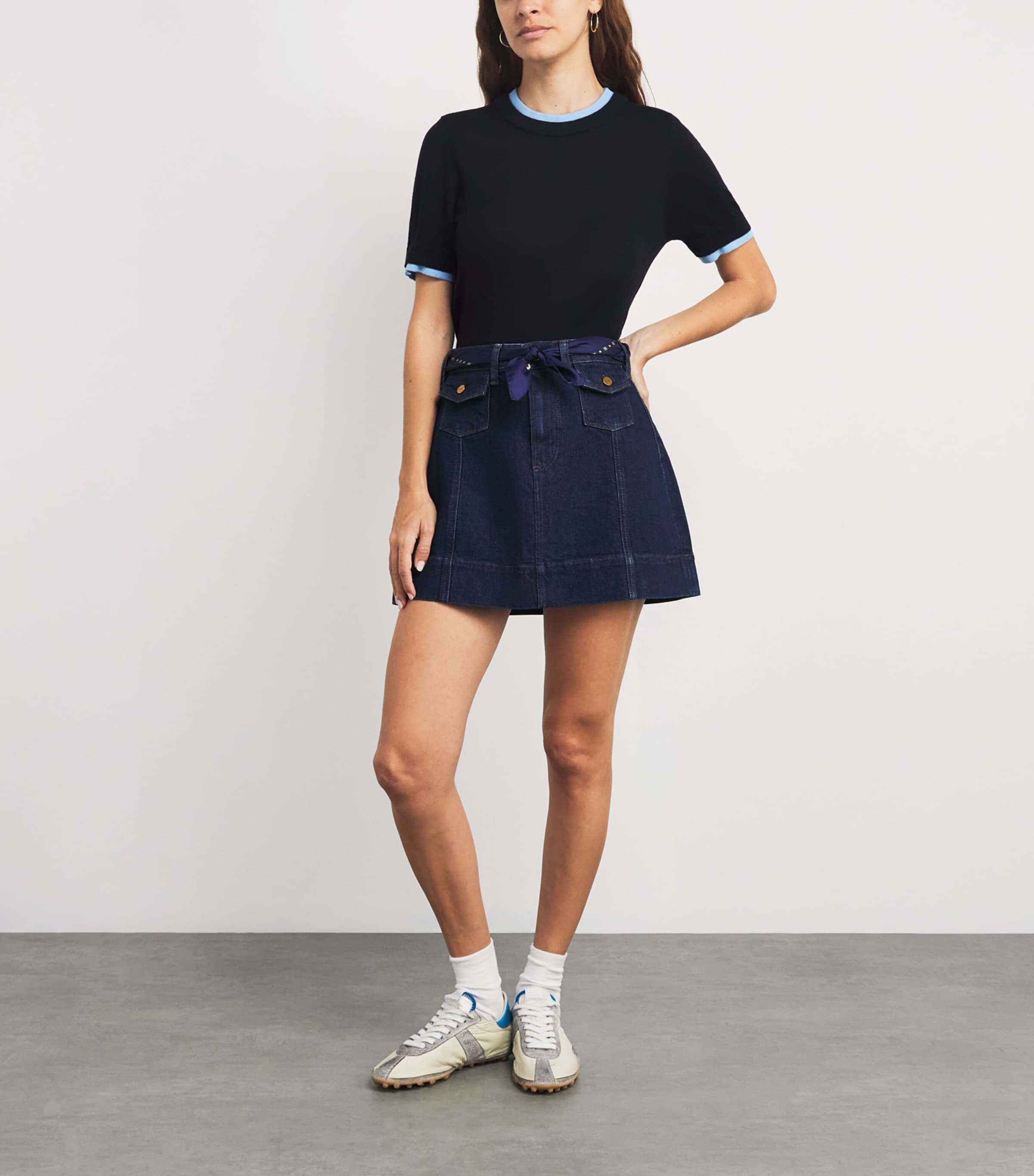 Silk Printed Scarf BLUE PRINT Image 4