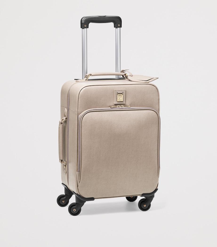 Leather Cabin Suitcase TAUPE Image 2