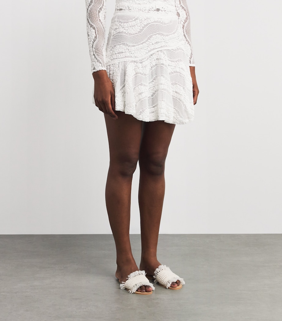 Knitted Haze Mini Skirt WHITE Image 3