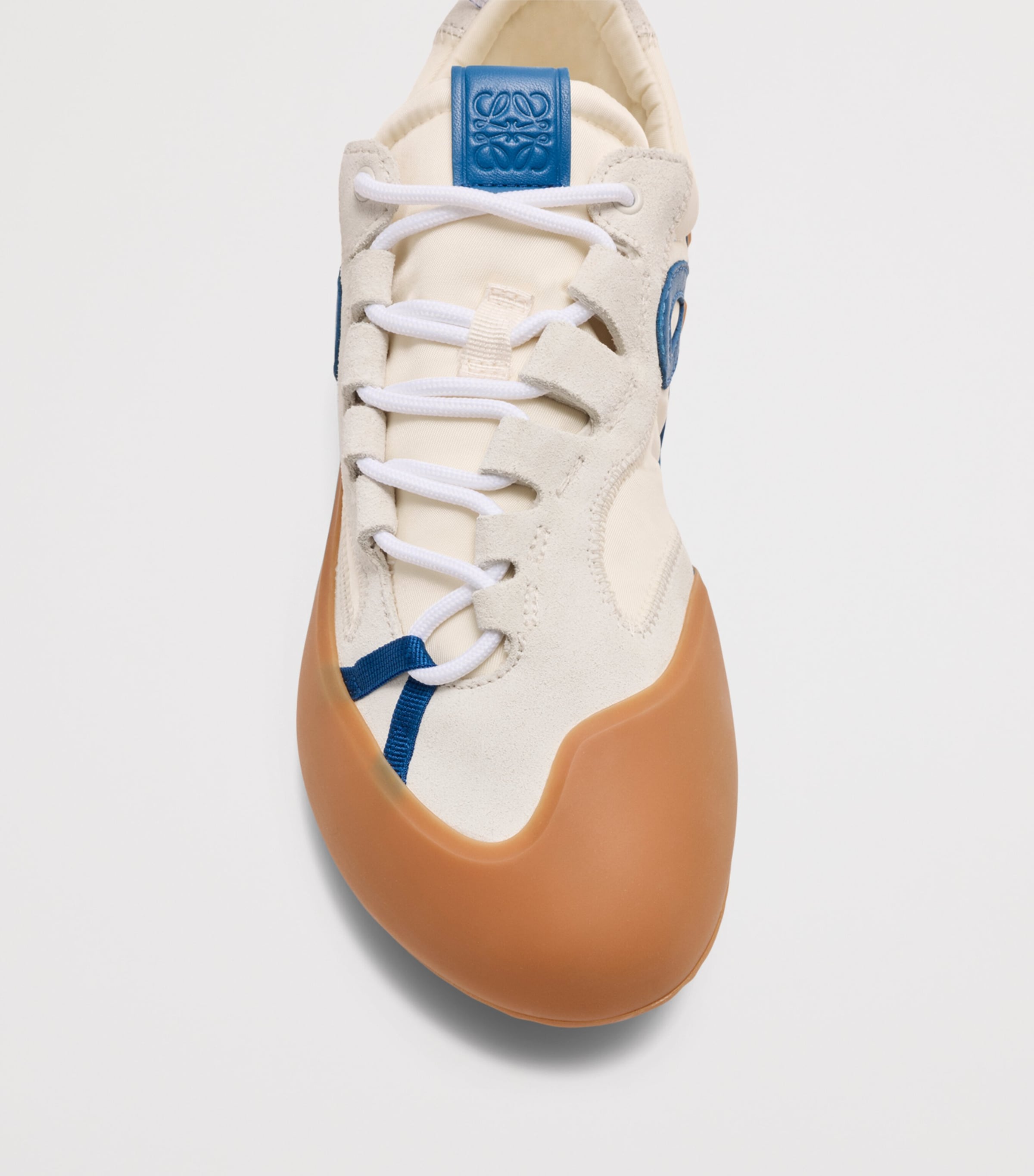 LOEWE Suede-Nylon Grip Sneakers White/blue Image 5