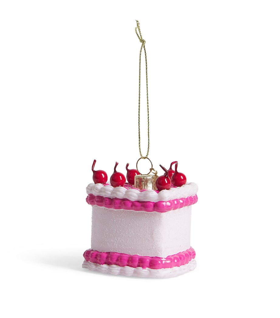 Harrods Heart-Shaped Cake Tree Decoration Pink Image 1