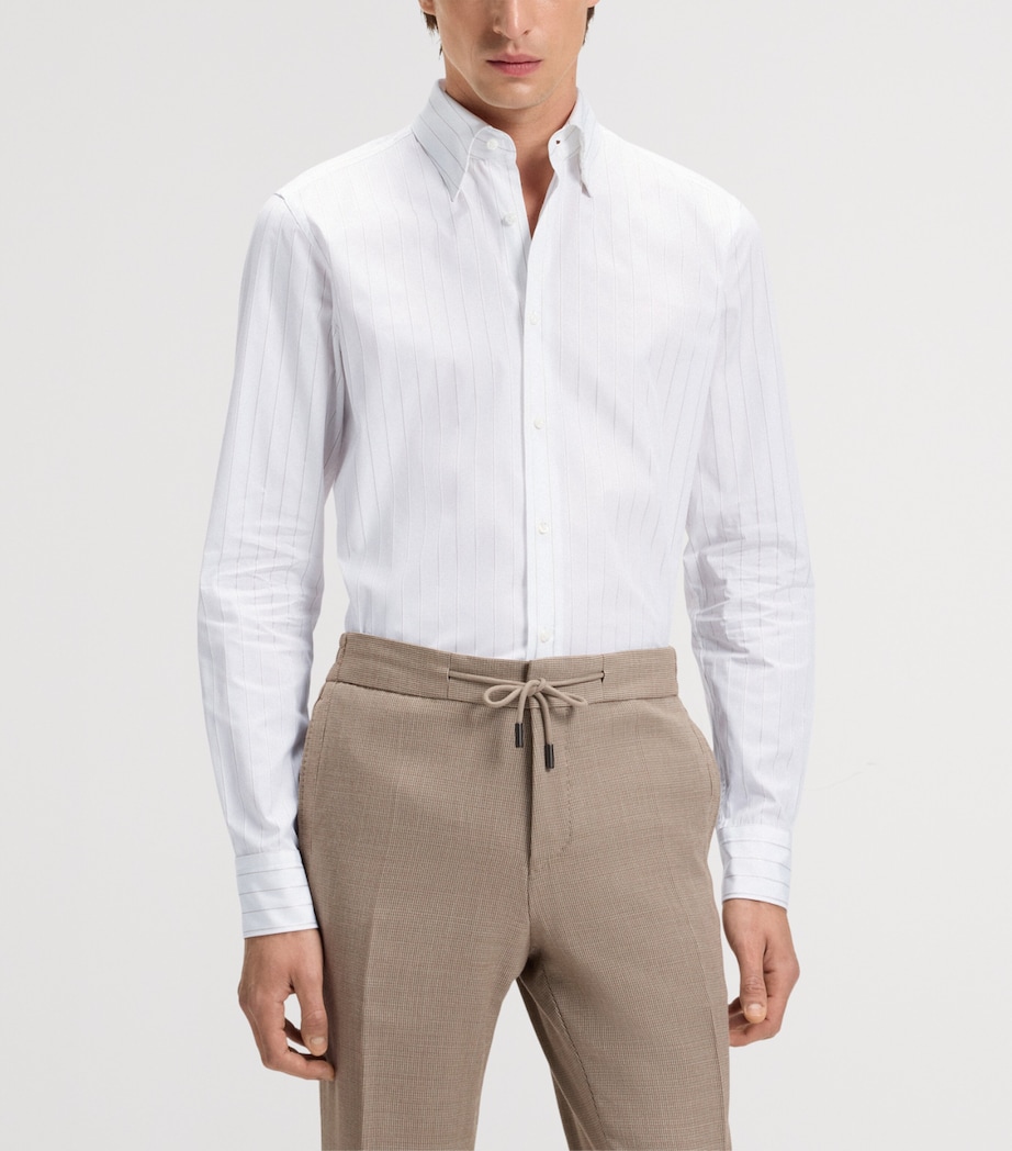 Cotton Stripe Slim Shirt 255 Image 5