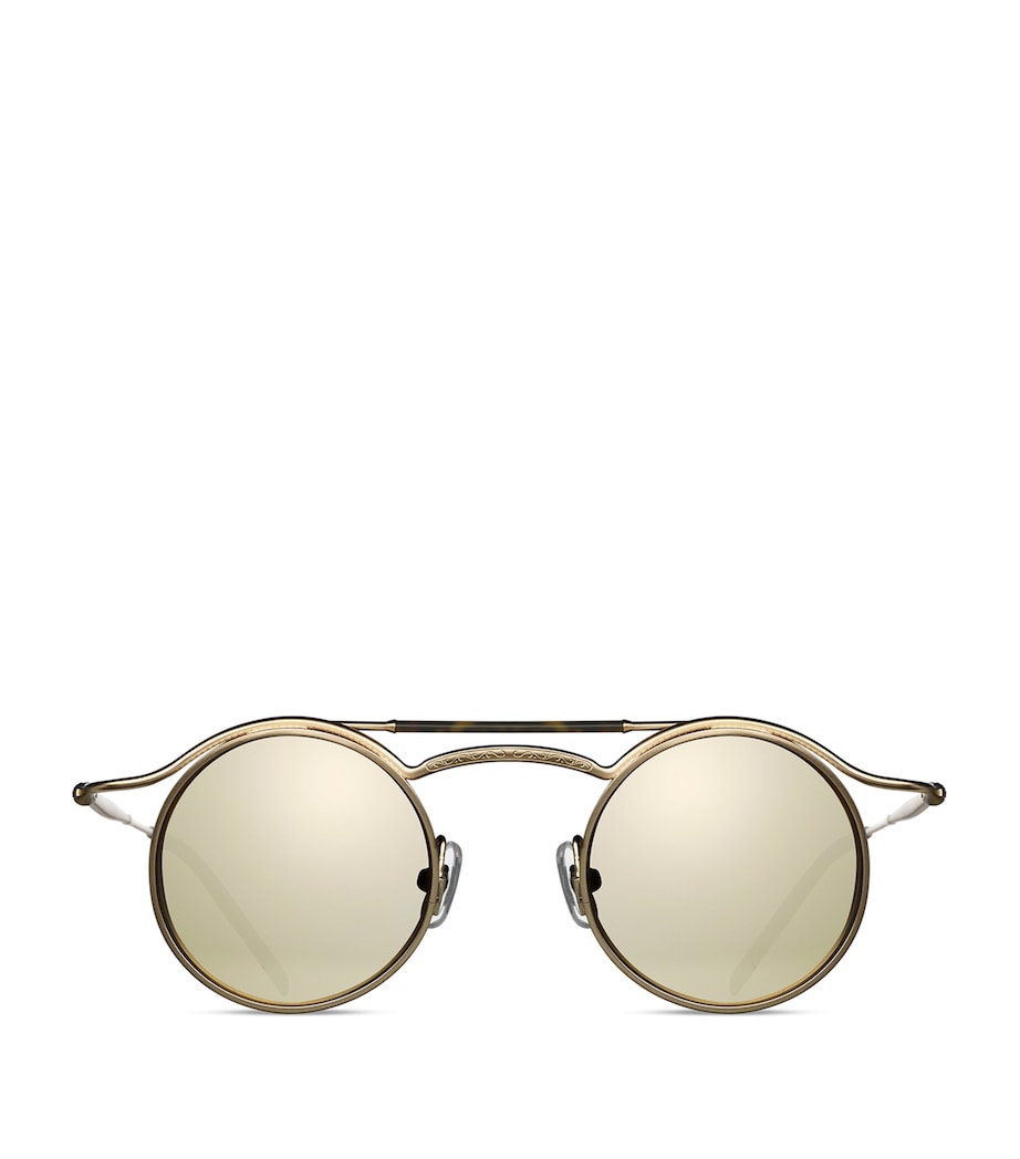 Matsuda Heritage Round Sunglasses Matte Gold Platted Image 1