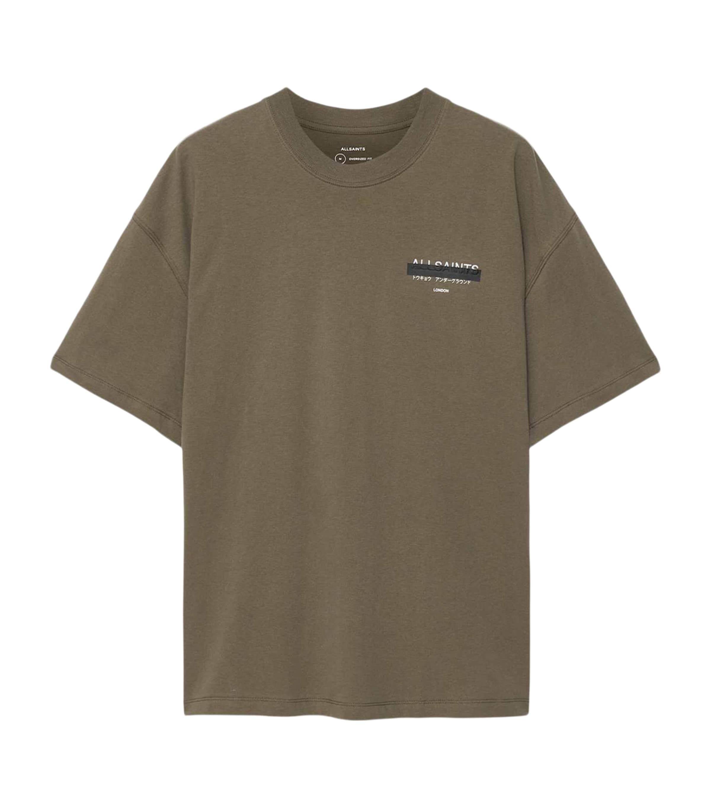 AllSaints Mens REDACT SS CREW Washed Khaki Image 1