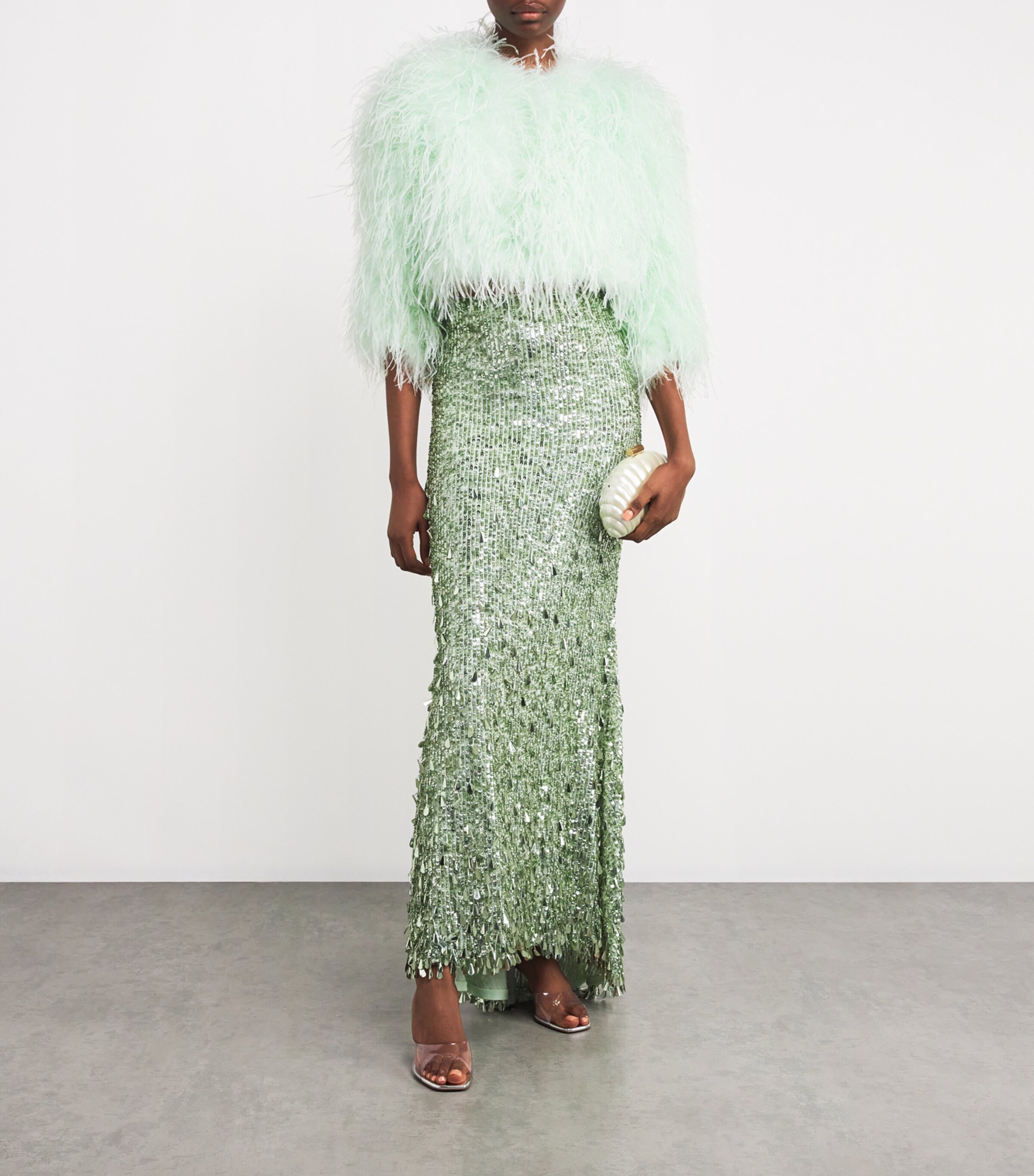 Alice+Olivia Ostrich Feather Kidman Jacket | Harrods US