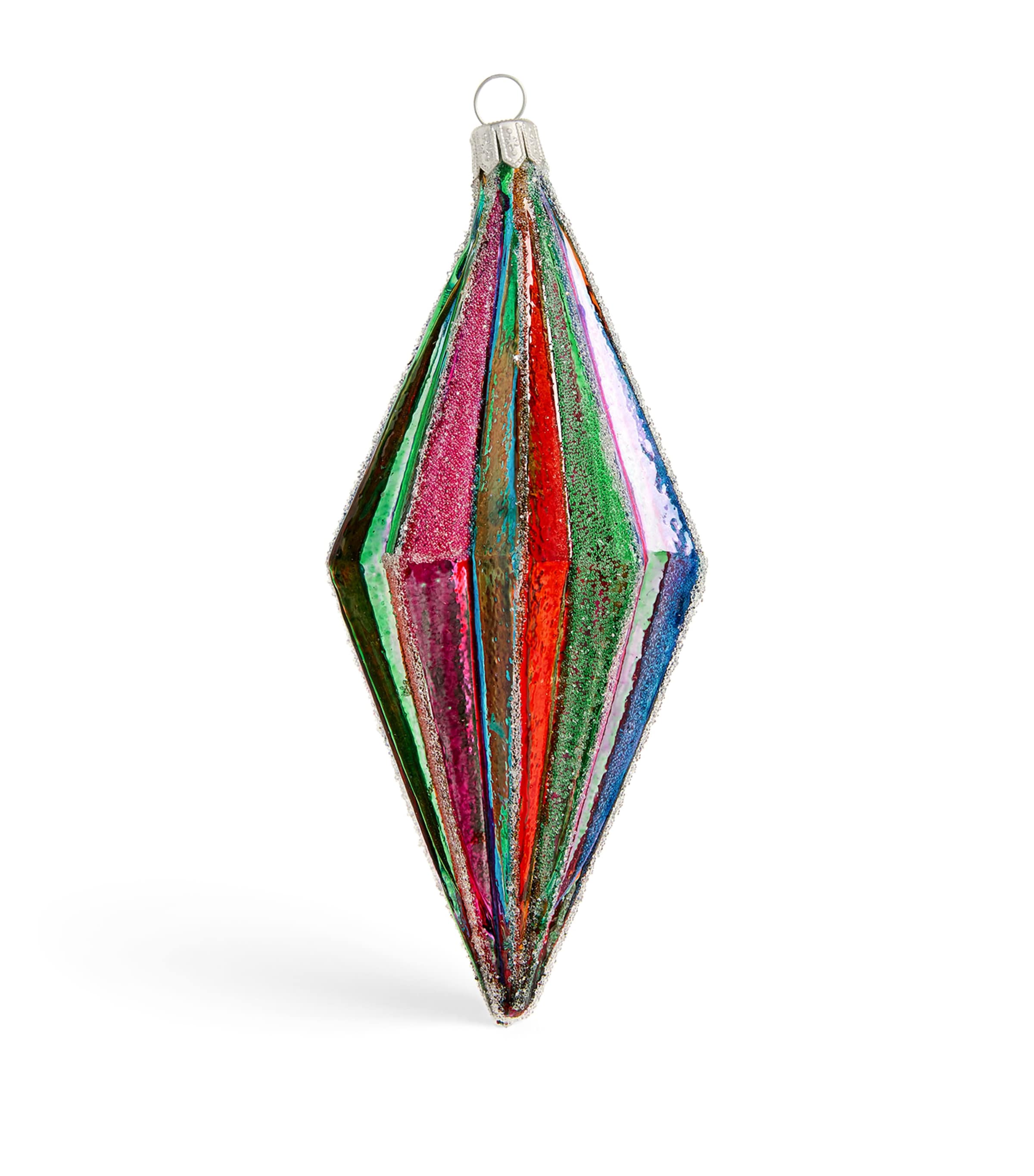 Harrods Glass Drop Tree Decoration In Green