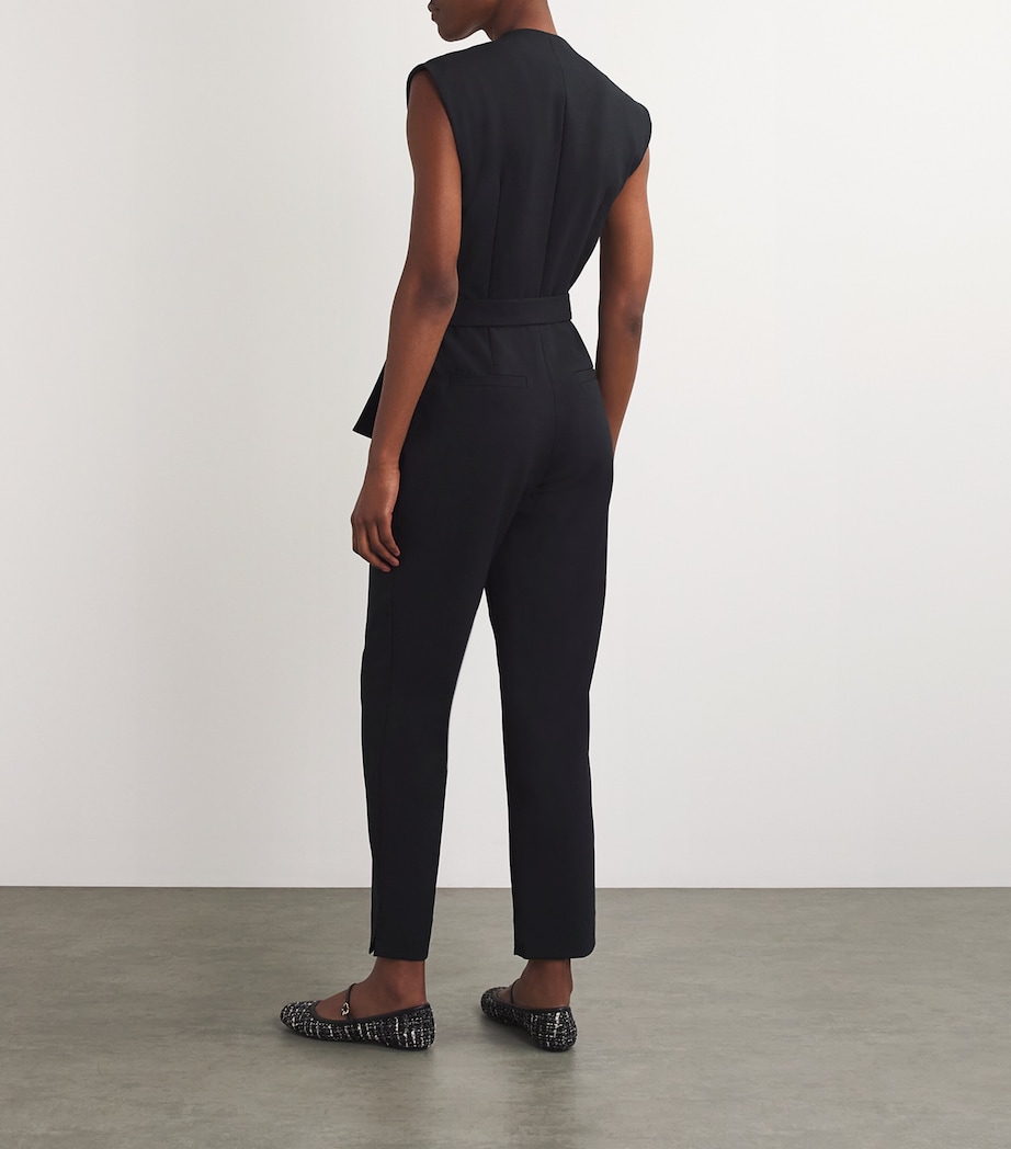 Wool-Blend Belted Jumpsuit BLACK Image 3