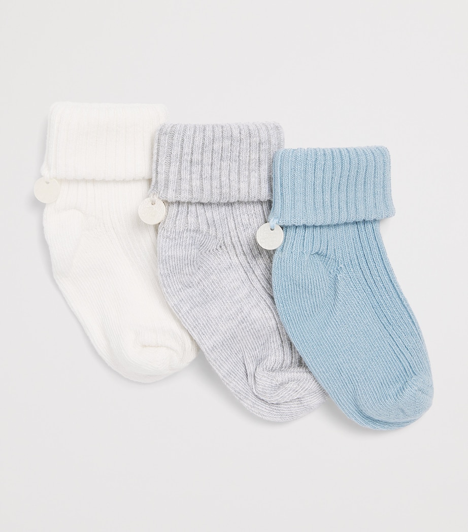 Tartine et Chocolat Ankle Socks (Pack of 3) Bleu Glace Image 2
