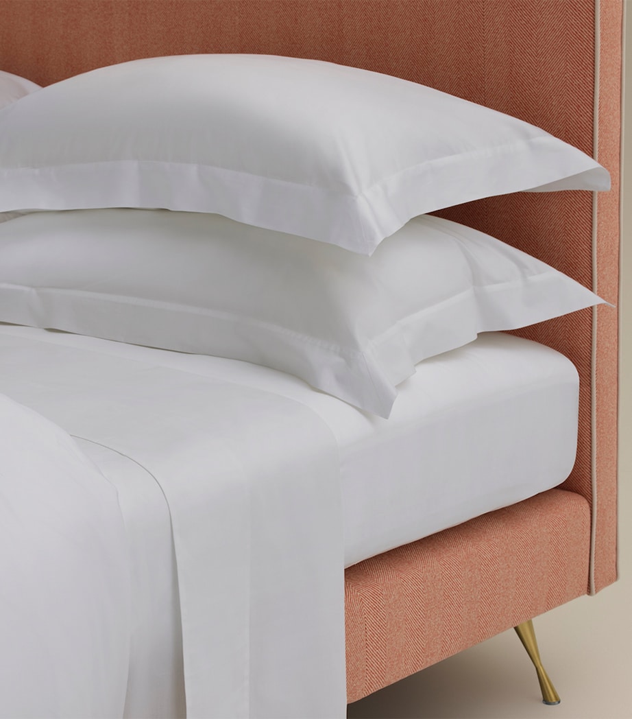 Cotton Percale The Drift Oxford Pillowcase (50cm x 75cm) WHITE Image 4