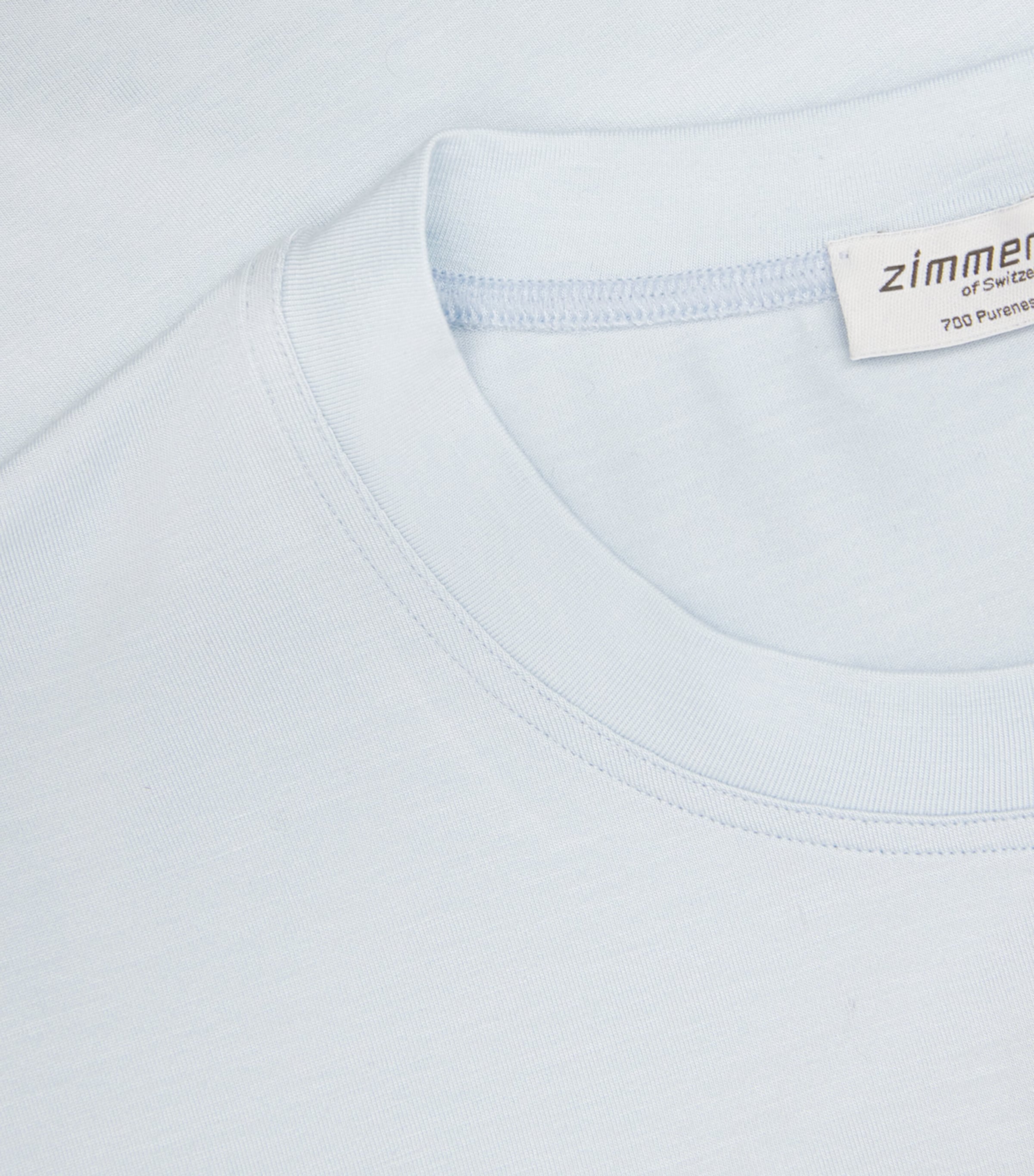 Zimmerli Mens Stretch-Modal Pureness T-Shirt Sky Blue Image 5
