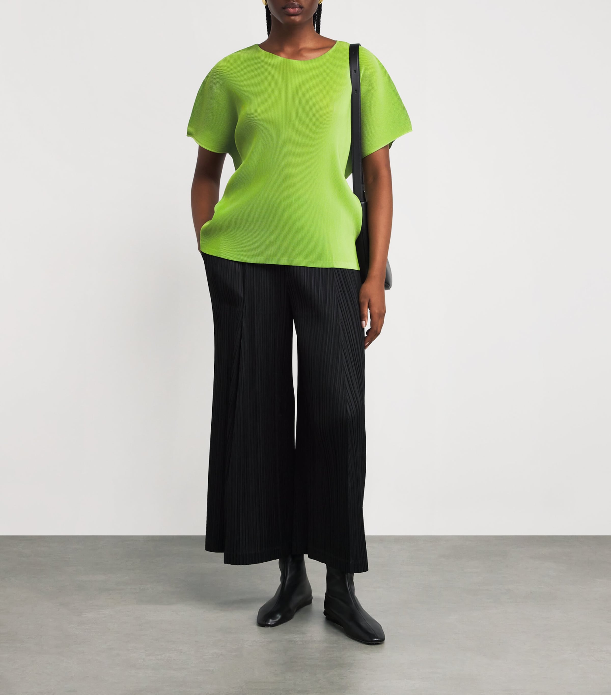 PLEATS PLEASE ISSEY MIYAKE／MIST JUNE Pleats Please Issey Miyake Green Mist June Top | Harrods CA