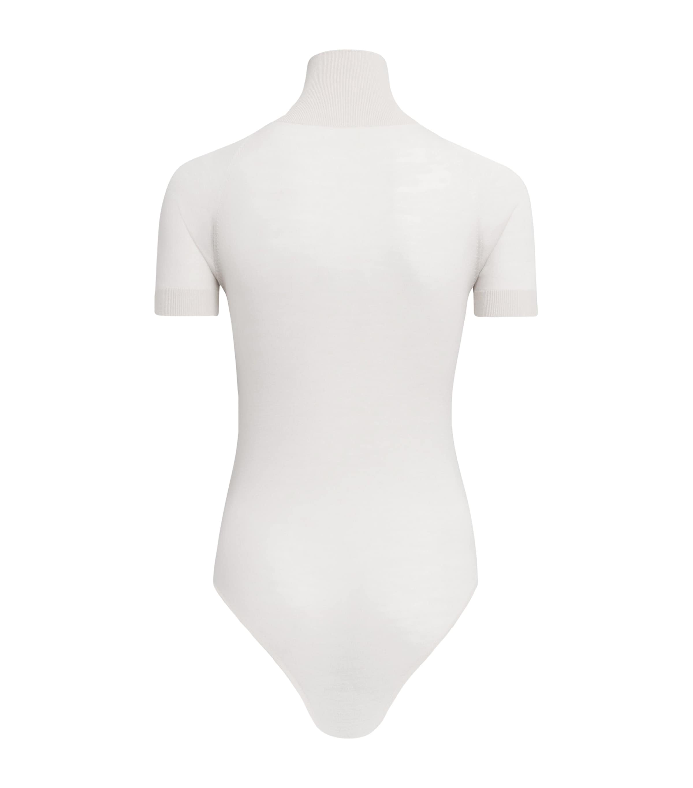 Wool Short-Sleeve Bodysuit BLANC NATUREL Image 5