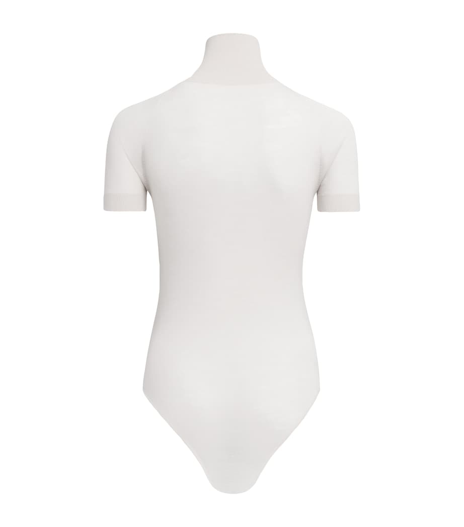 Wool Short-Sleeve Bodysuit BLANC NATUREL Image 5