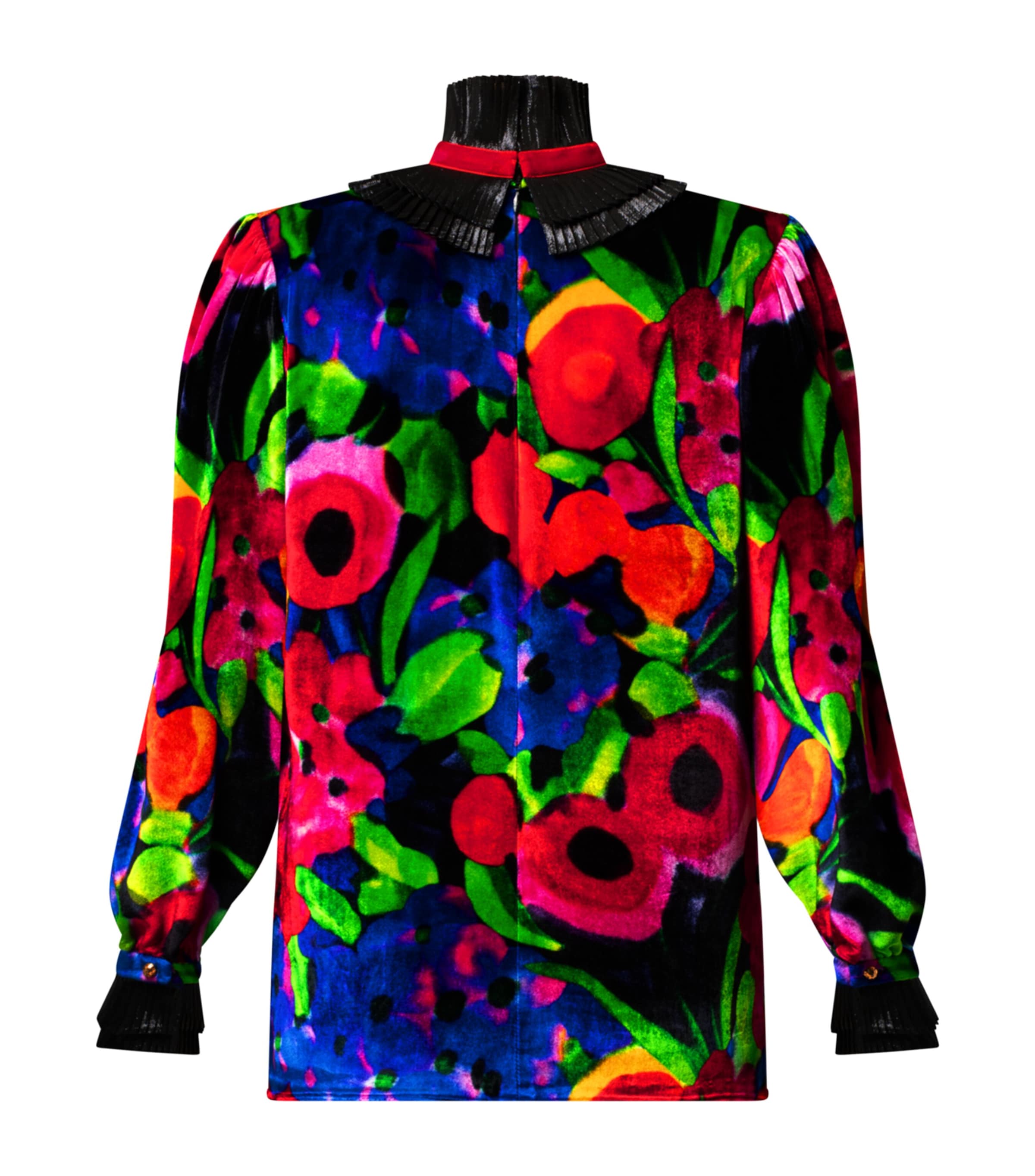 Metallic Ruffle-Collar Shirt MULTI Image 2