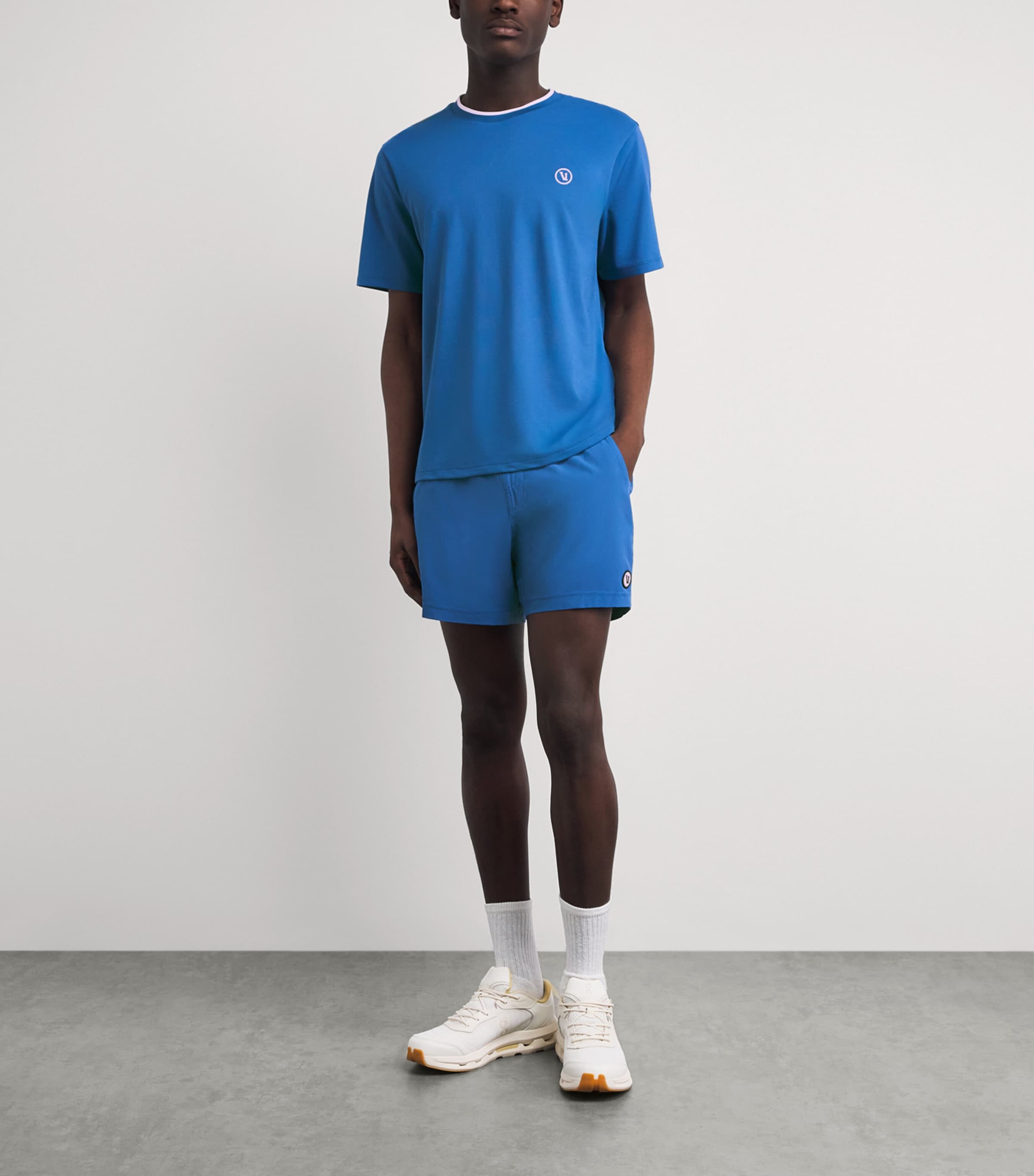 VUORI Mens Logo Kore Shorts Tbl Court Blue Image 2
