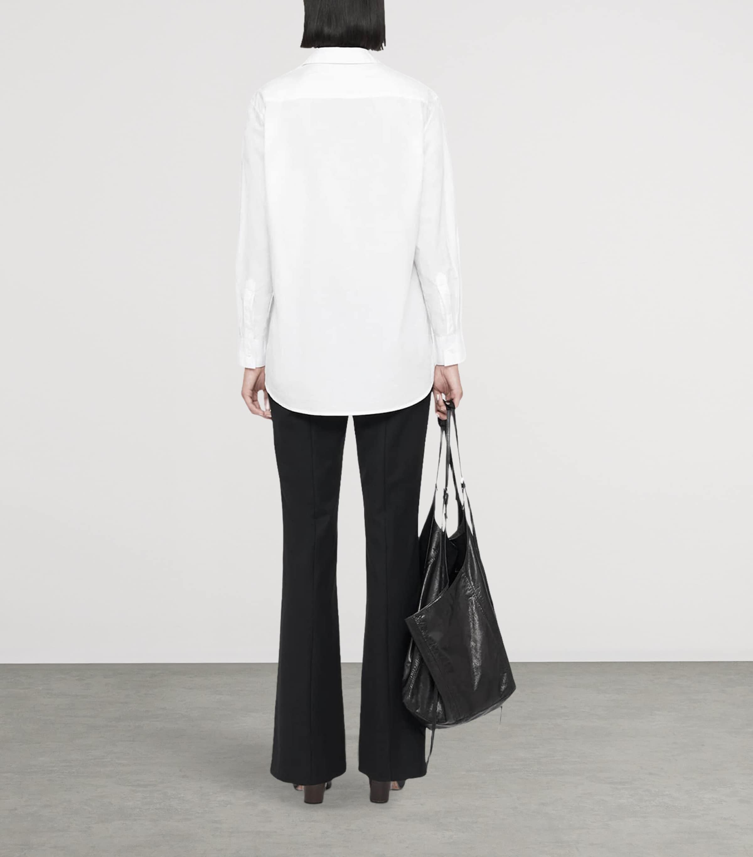 AllSaints Womens Organic Cotton Oversized Kaia Shirt White Image 7