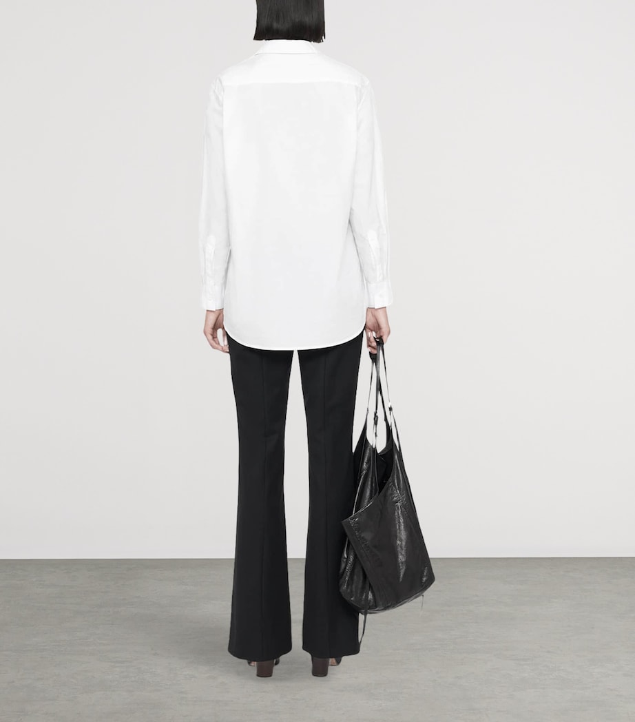 AllSaints Womens Organic Cotton Oversized Kaia Shirt White Image 7