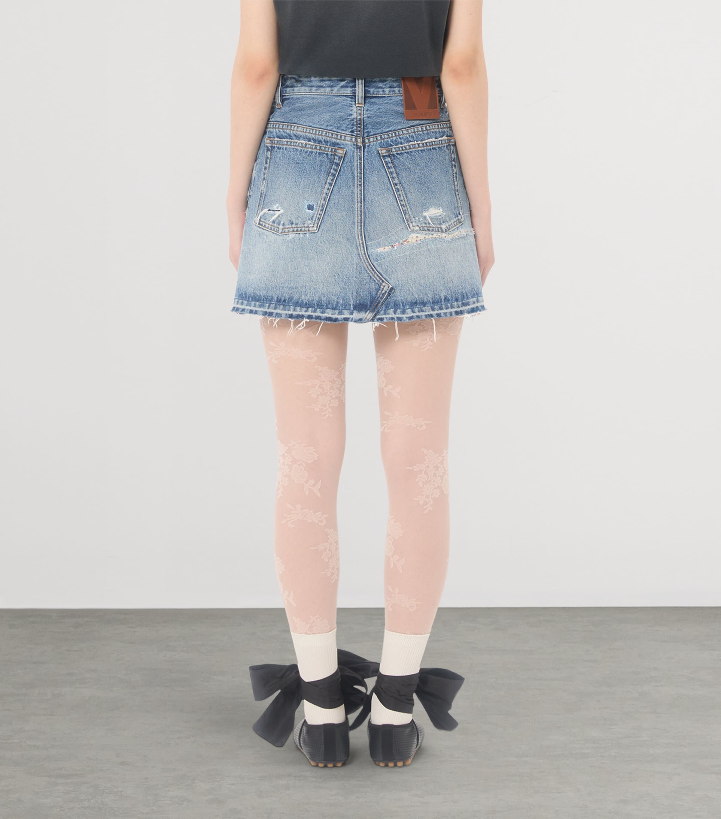 Denim Mini Skirt 558 Image 4
