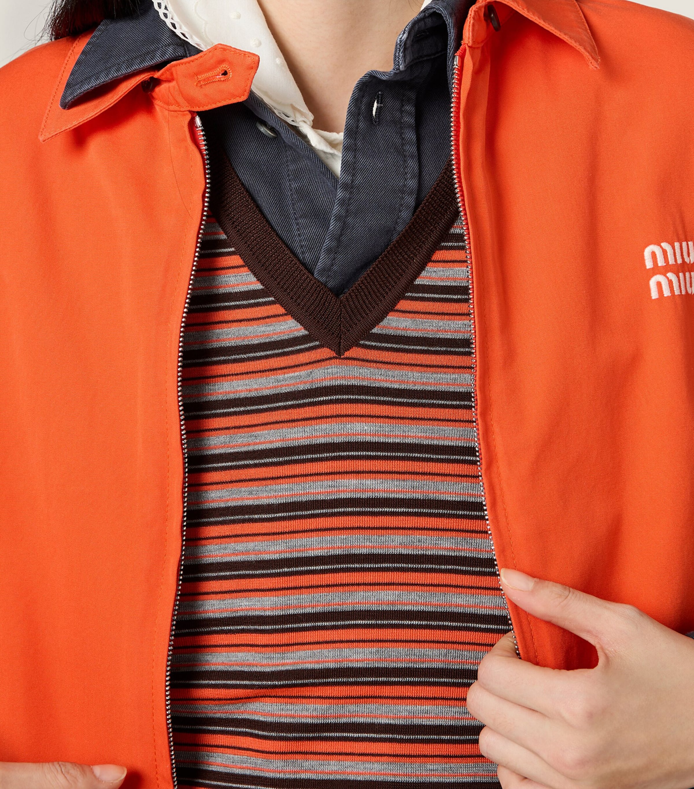 Miu Miu Womens Wool Stripe Sweater Vest Image 3