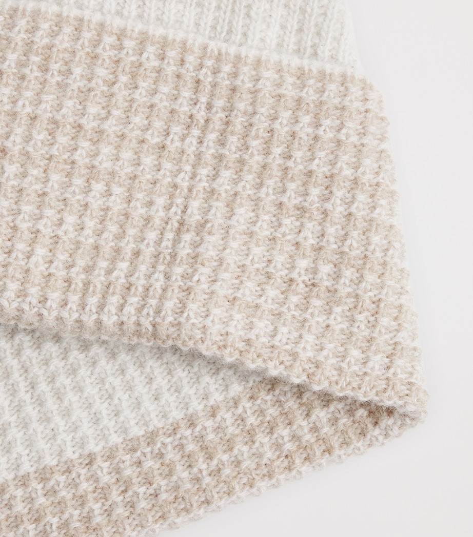 Wool-Cashmere Beanie BIANCO E BEIGE Image 3