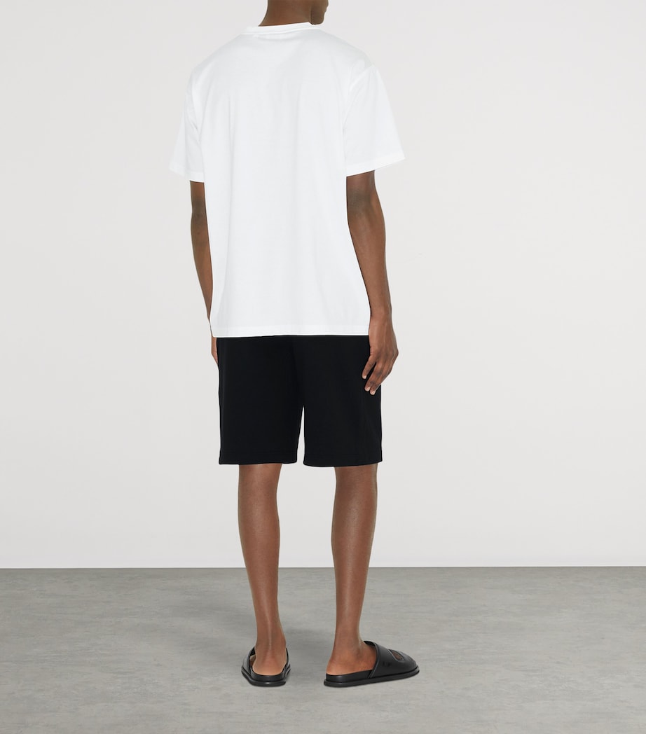 Cotton Logo Longline Shorts BLACK Image 8