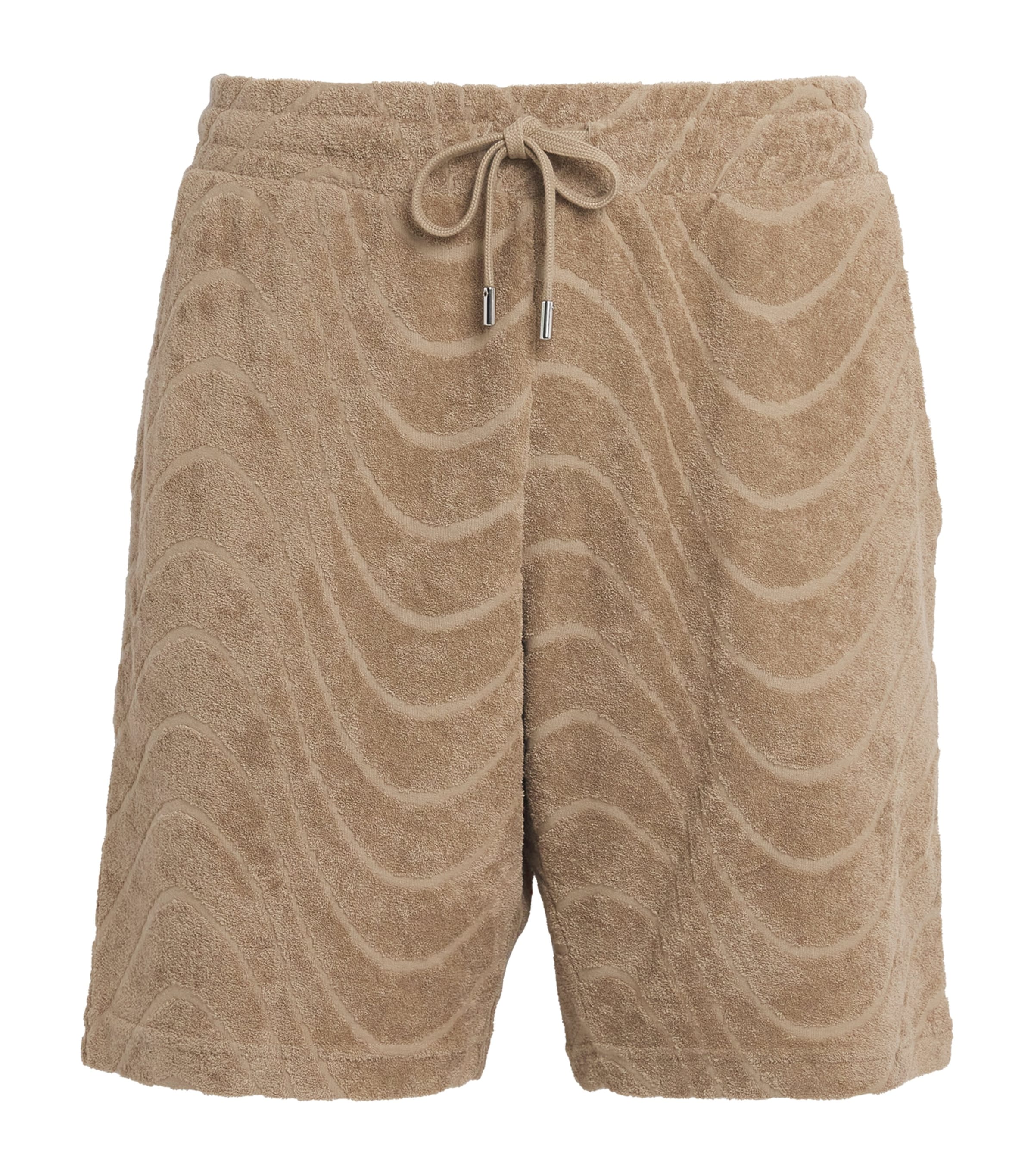 Frescobol Carioca Terry Cotton Augusto Shorts In Brown