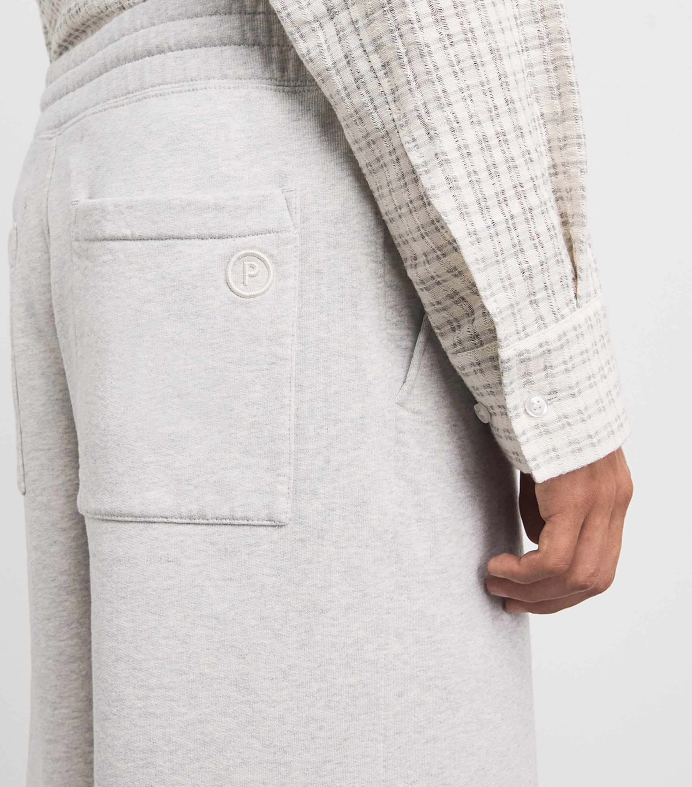Picante Mens Organic Cotton Everyday Sweatpants Grey Marl Image 3