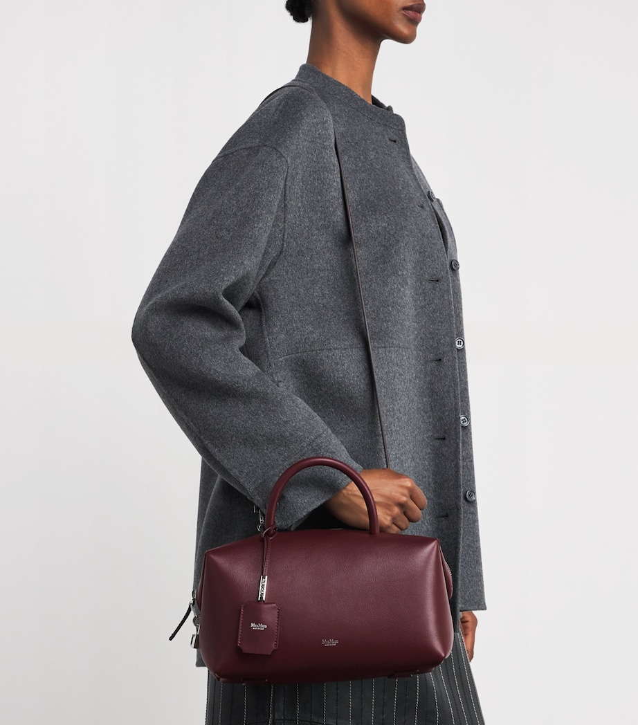 Medium Leather Bowler Bag BORDEAUX Image 5