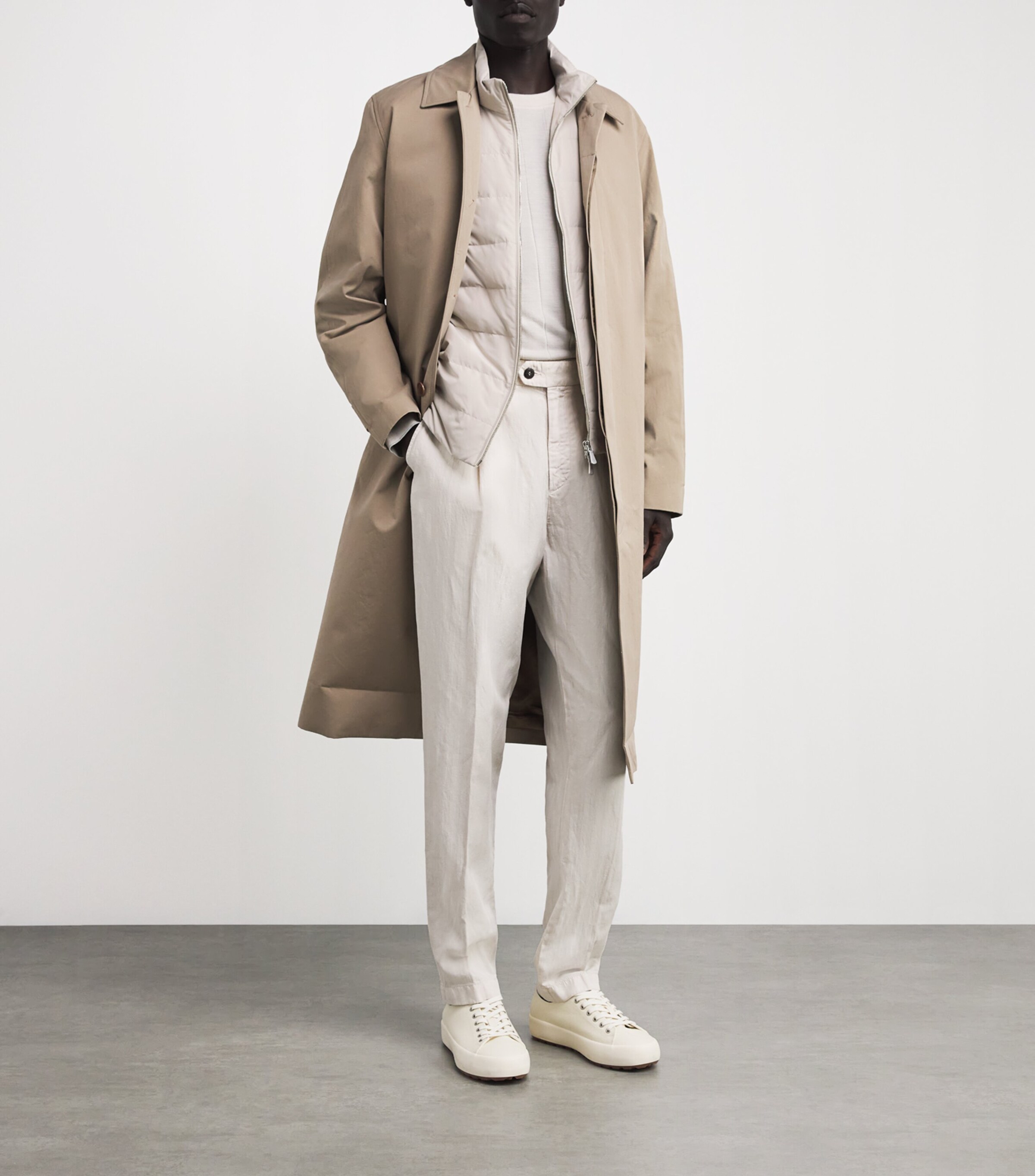 Down Cotton-Nylon Gilet SABBIA Image 2